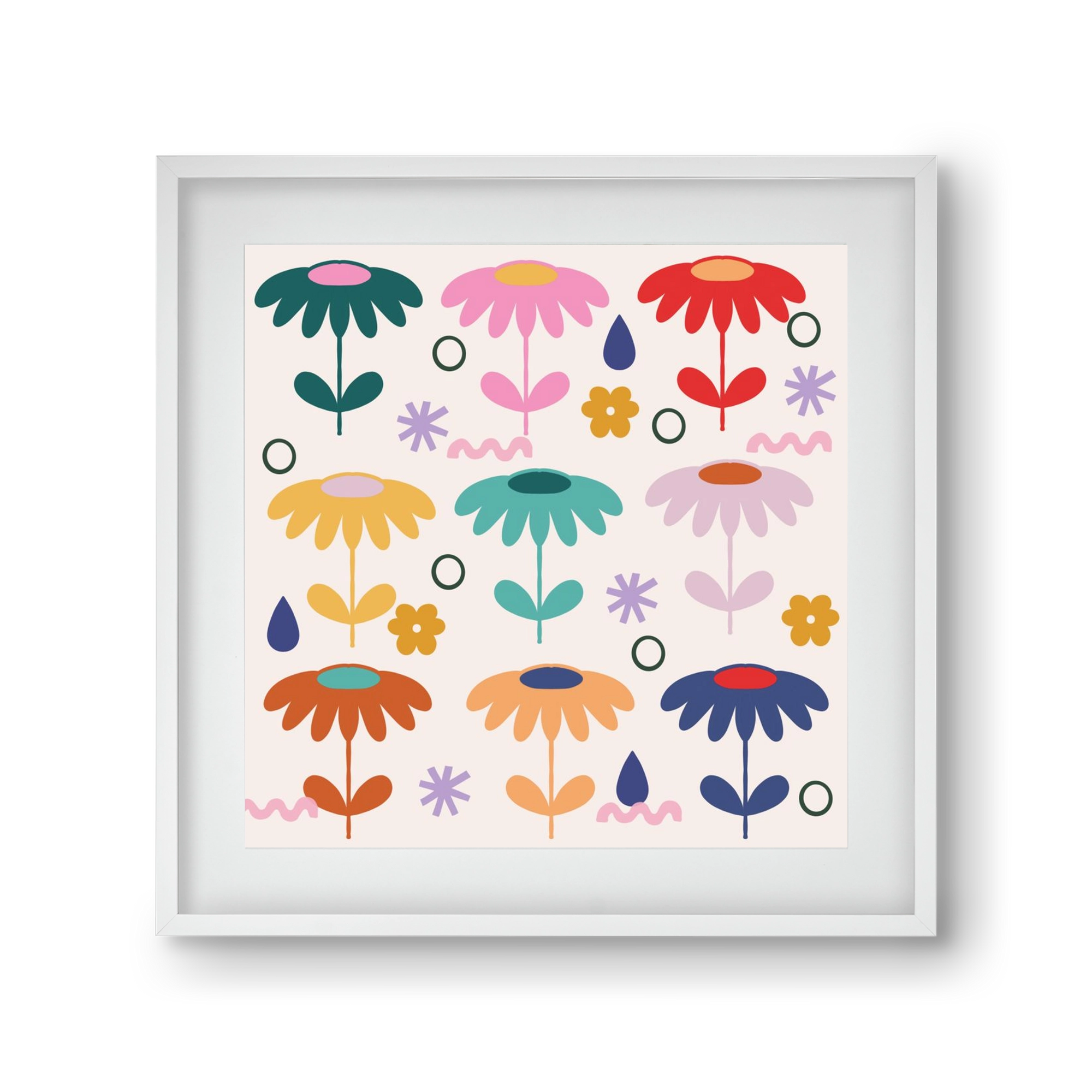 Spring Is Coming , 30x30 cm (20x20 cm), Fehér keret, paszpartuval