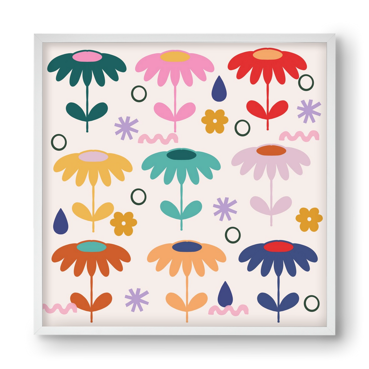 Spring Is Coming , 40x40 cm (40x40 cm), Fehér keret