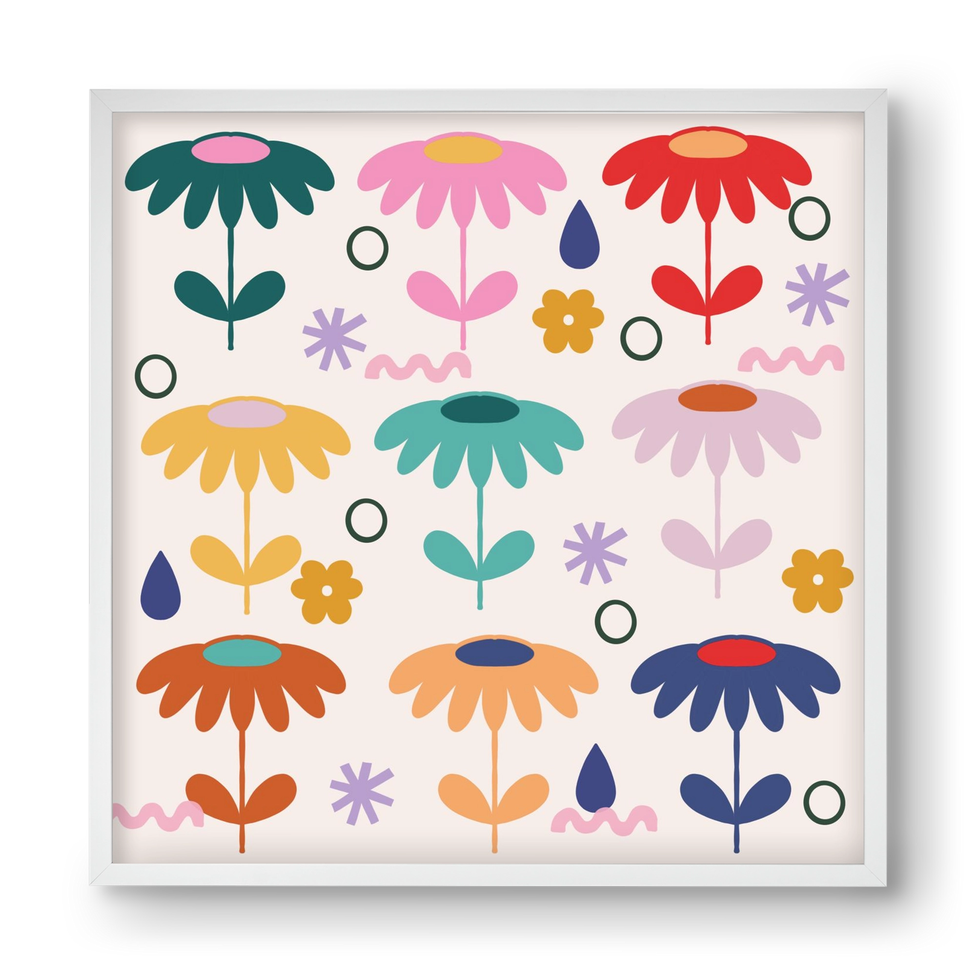 Spring Is Coming , 40x40 cm (40x40 cm), Fehér keret