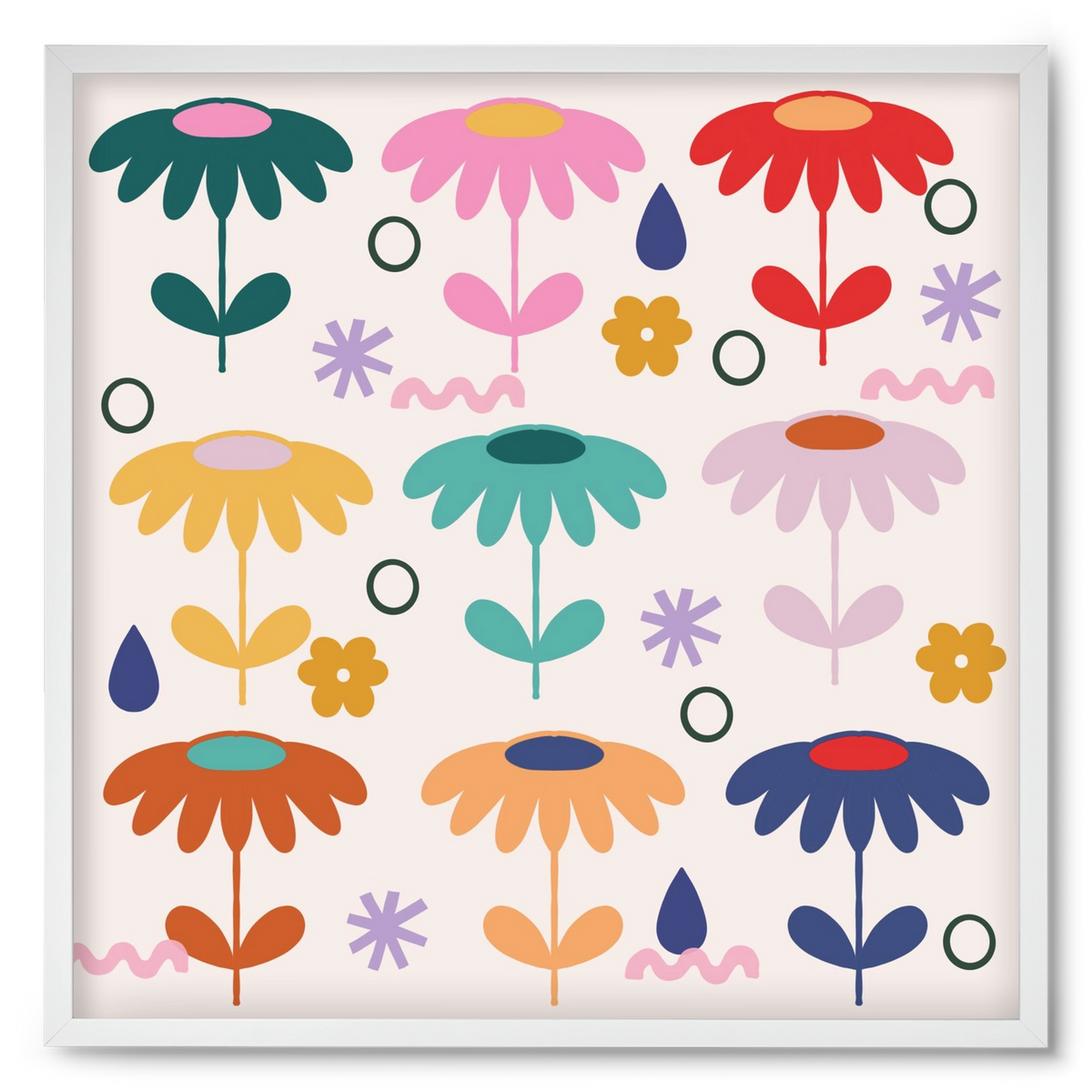 Spring Is Coming , 50x50 cm (50x50 cm), Fehér keret