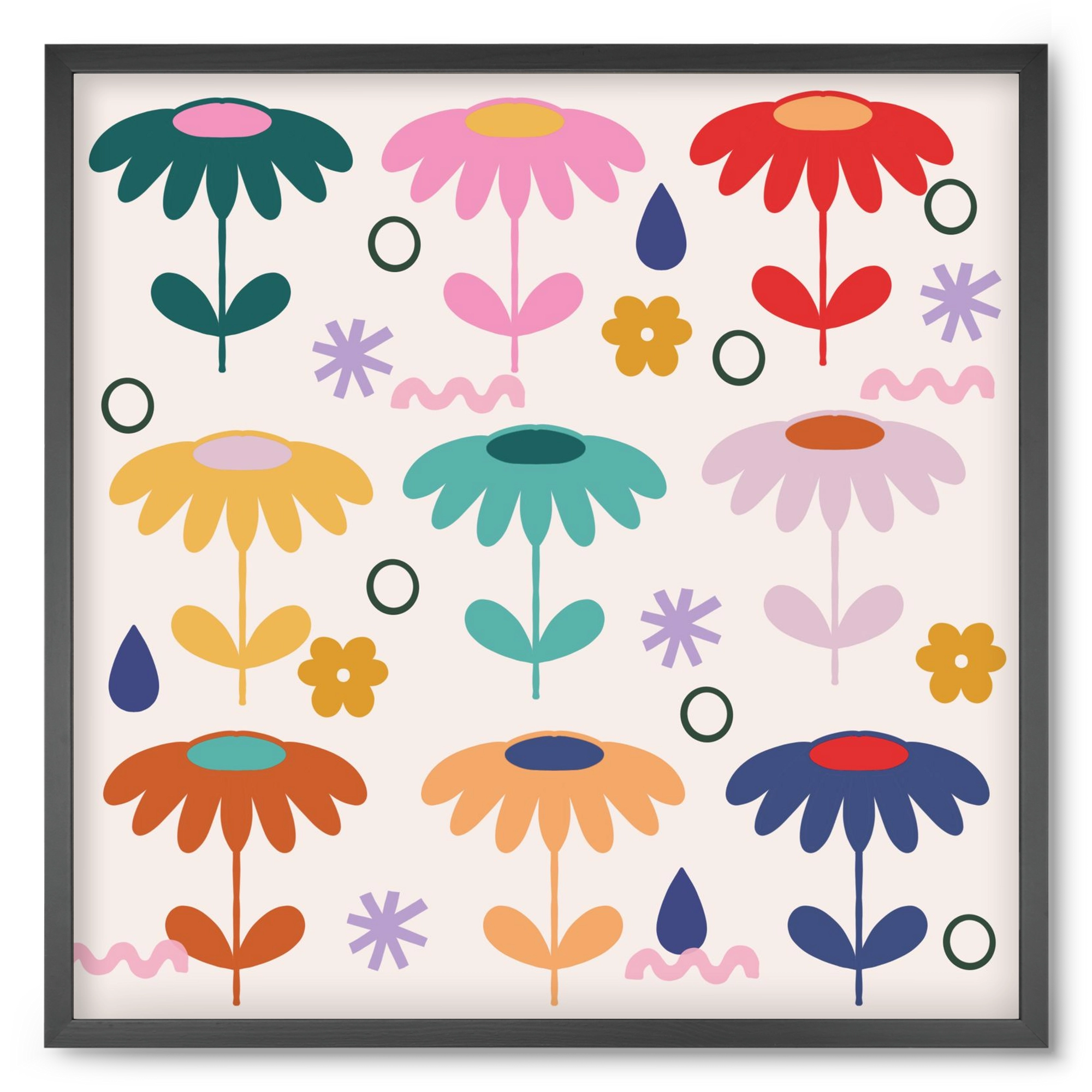 Spring Is Coming , 50x50 cm (50x50 cm), Fekete keret