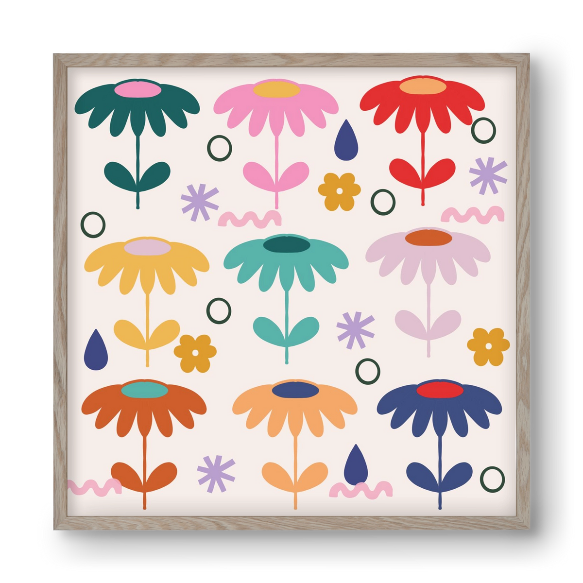 Spring Is Coming , 40x40 cm (40x40 cm), Tölgy keret