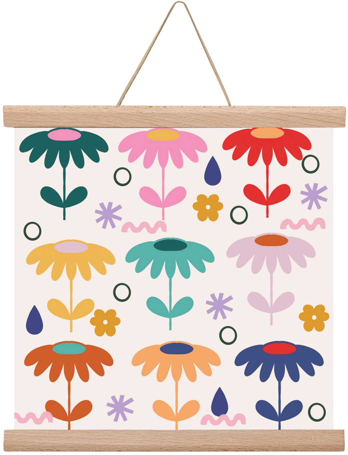 Spring Is Coming , 30x30 cm (30x30 cm), Tölgy akasztó