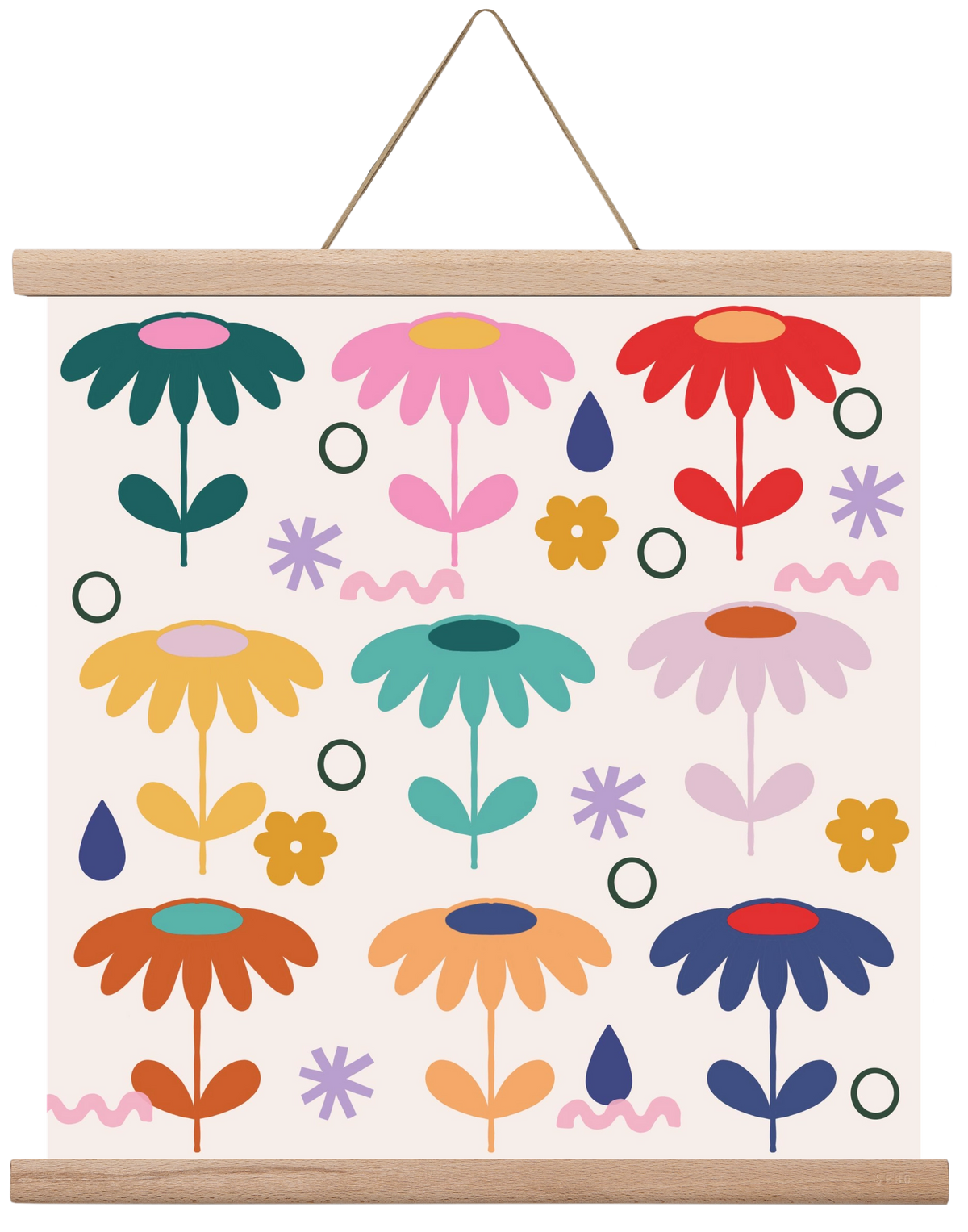 Spring Is Coming , 40x40 cm (40x40 cm), Tölgy akasztó