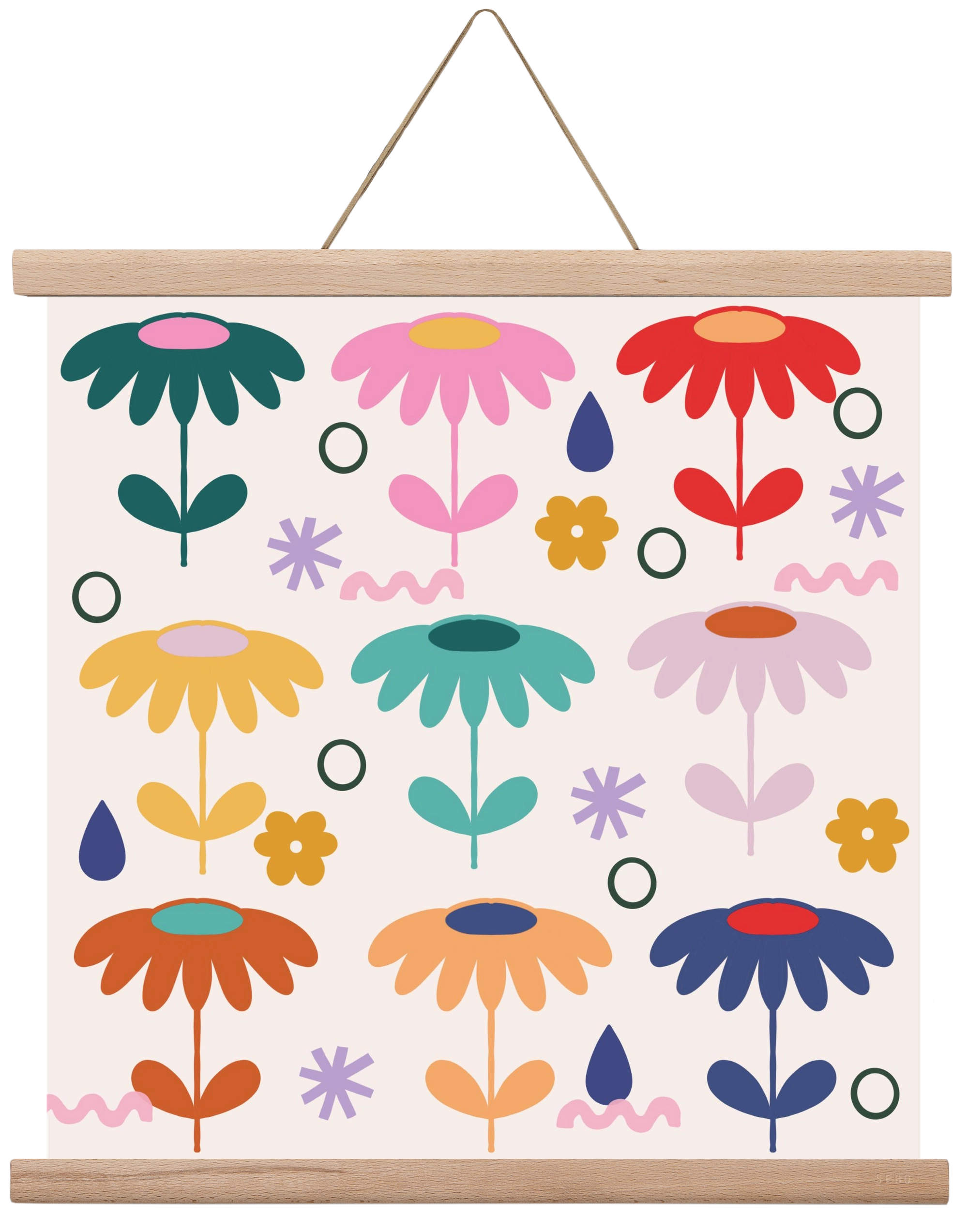 Spring Is Coming , 40x40 cm (40x40 cm), Tölgy akasztó