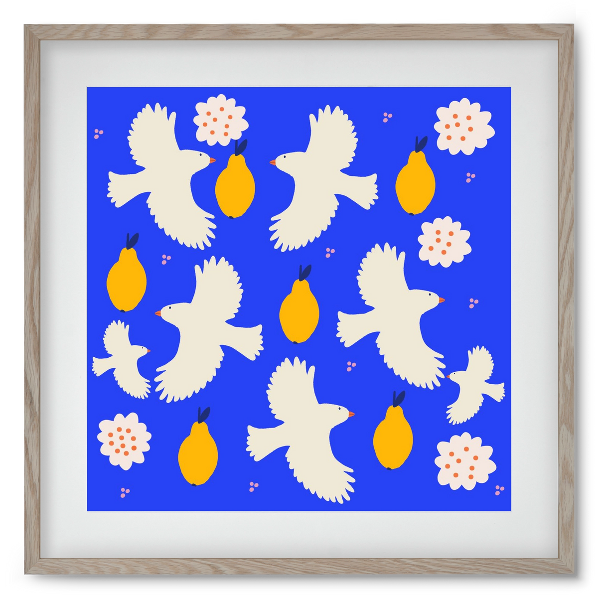 Peace , 50x50 cm (40x40 cm), Tölgy keret, paszpartuval