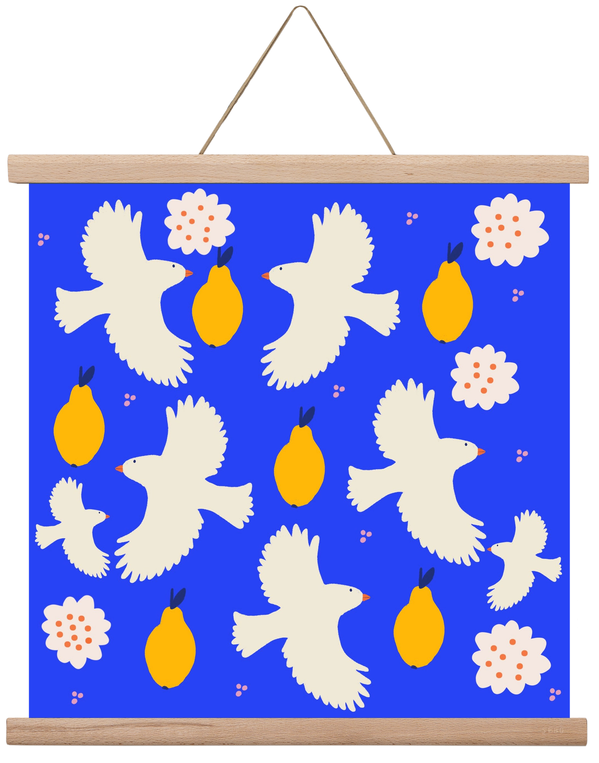 Peace , 40x40 cm (40x40 cm), Tölgy akasztó