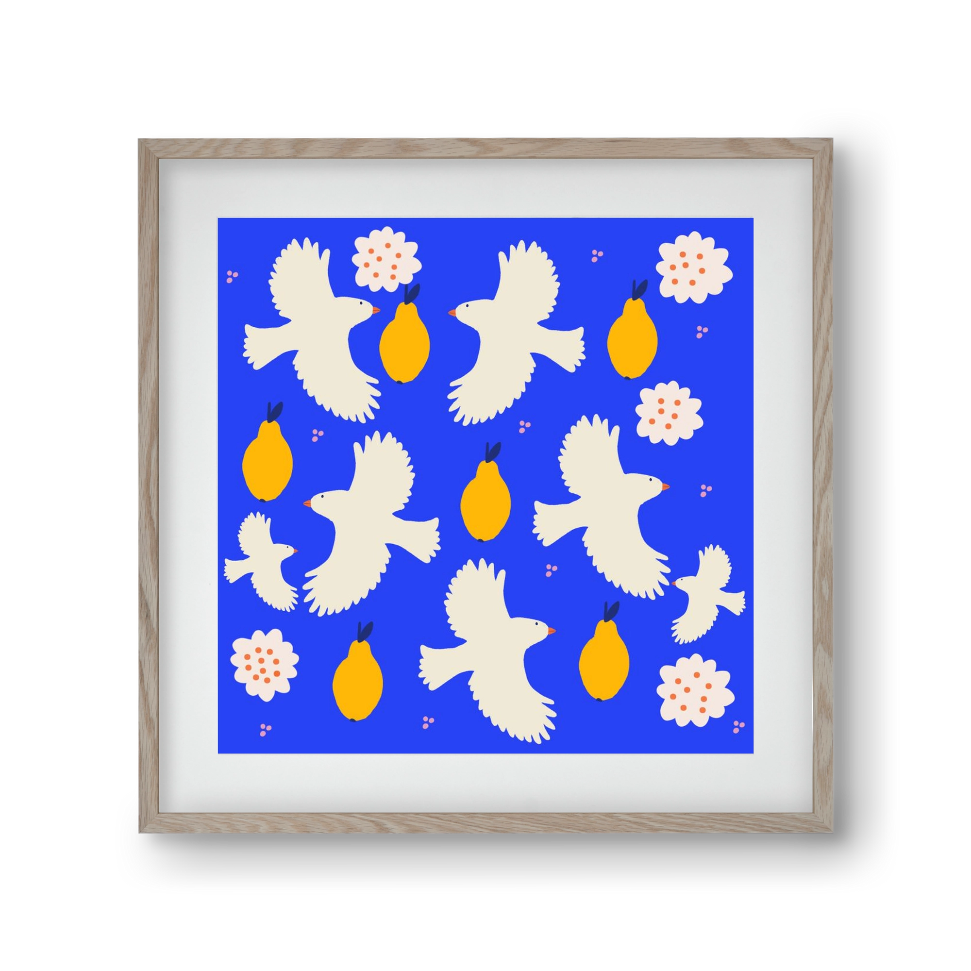 Peace , 30x30 cm (20x20 cm), Tölgy keret, paszpartuval