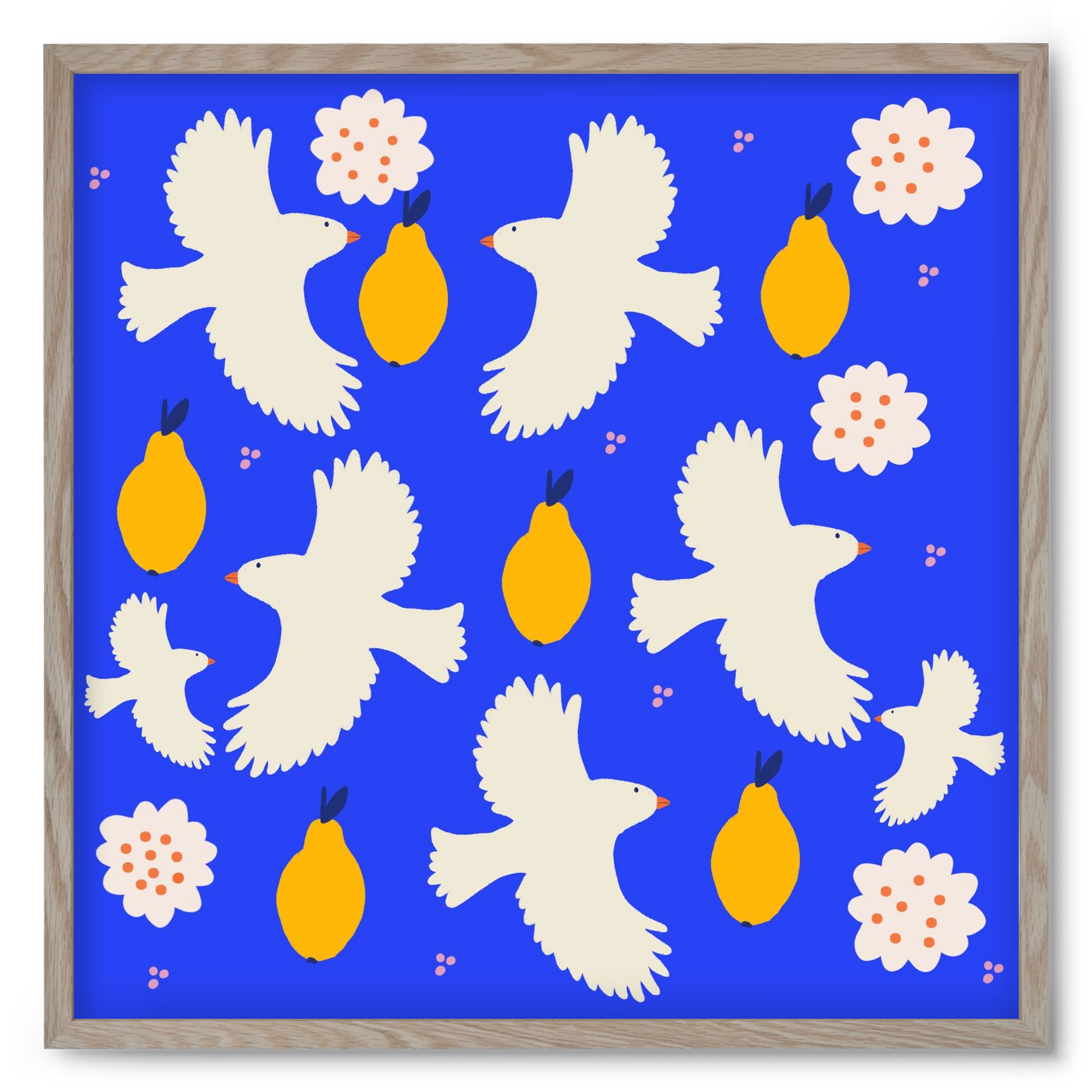 Peace , 50x50 cm (50x50 cm), Tölgy keret