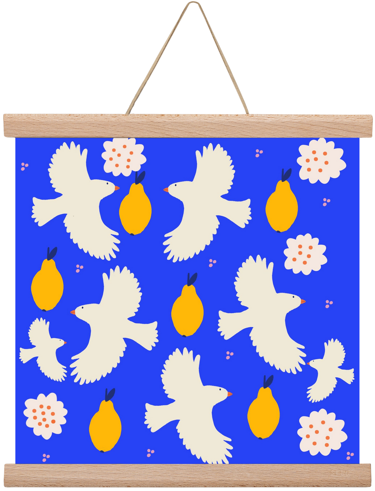 Peace , 30x30 cm (30x30 cm), Tölgy akasztó