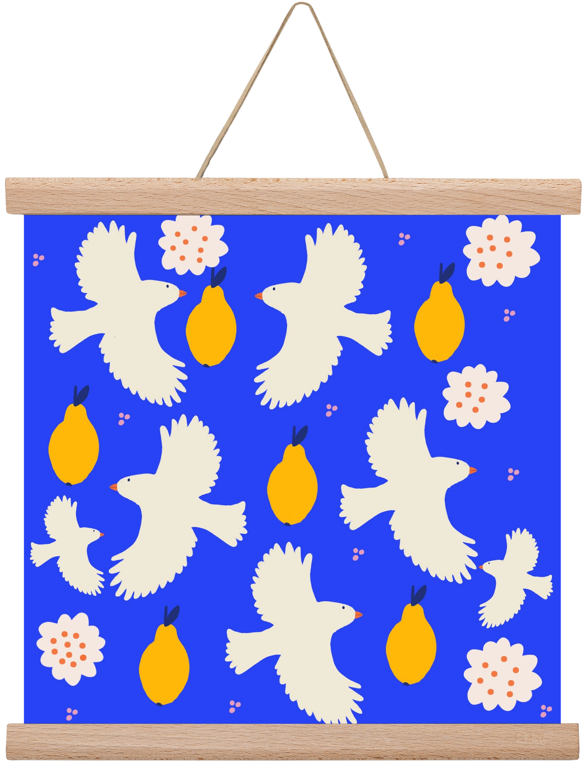 Peace , 30x30 cm (30x30 cm), Tölgy akasztó