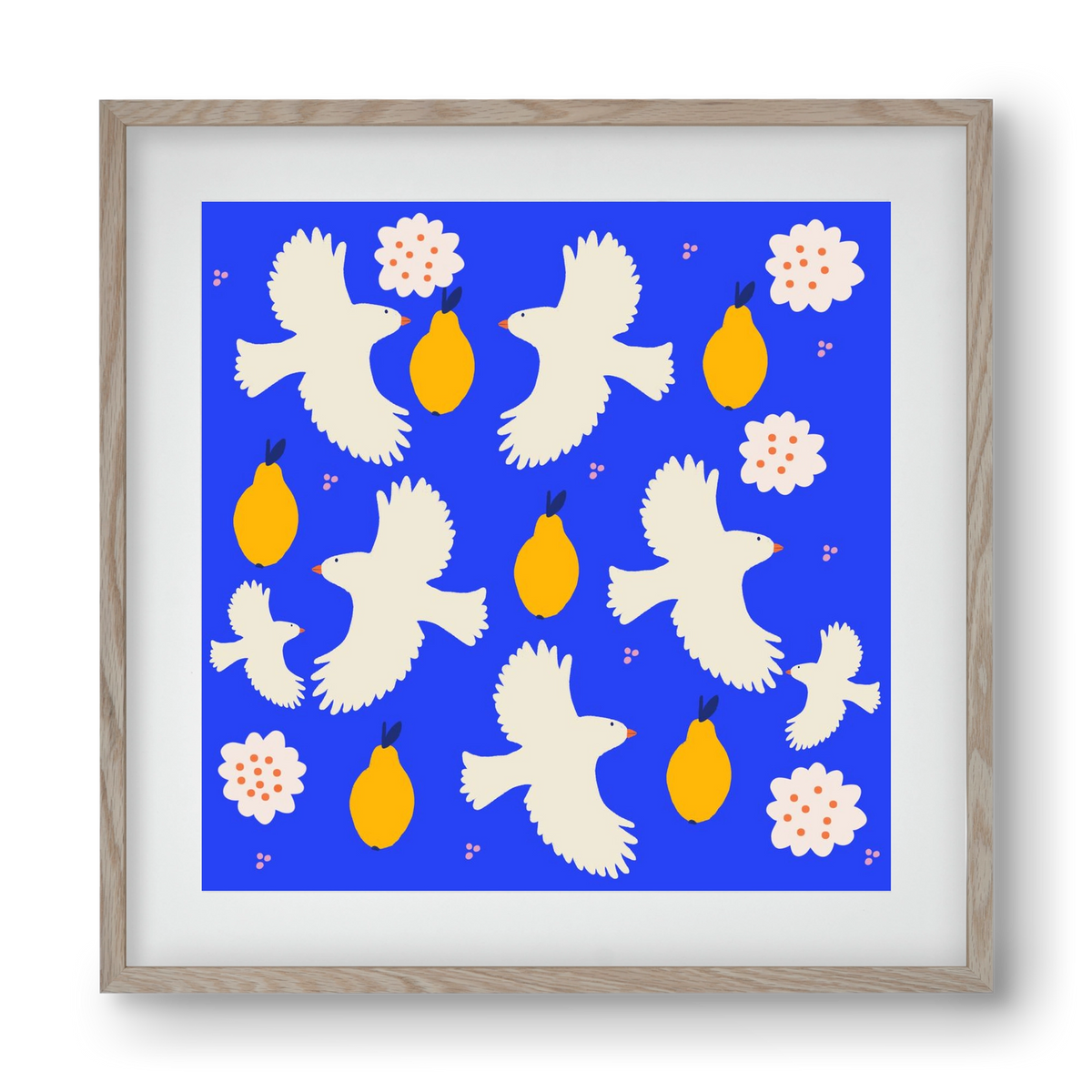 Peace , 40x40 cm (30x30 cm), Tölgy keret, paszpartuval