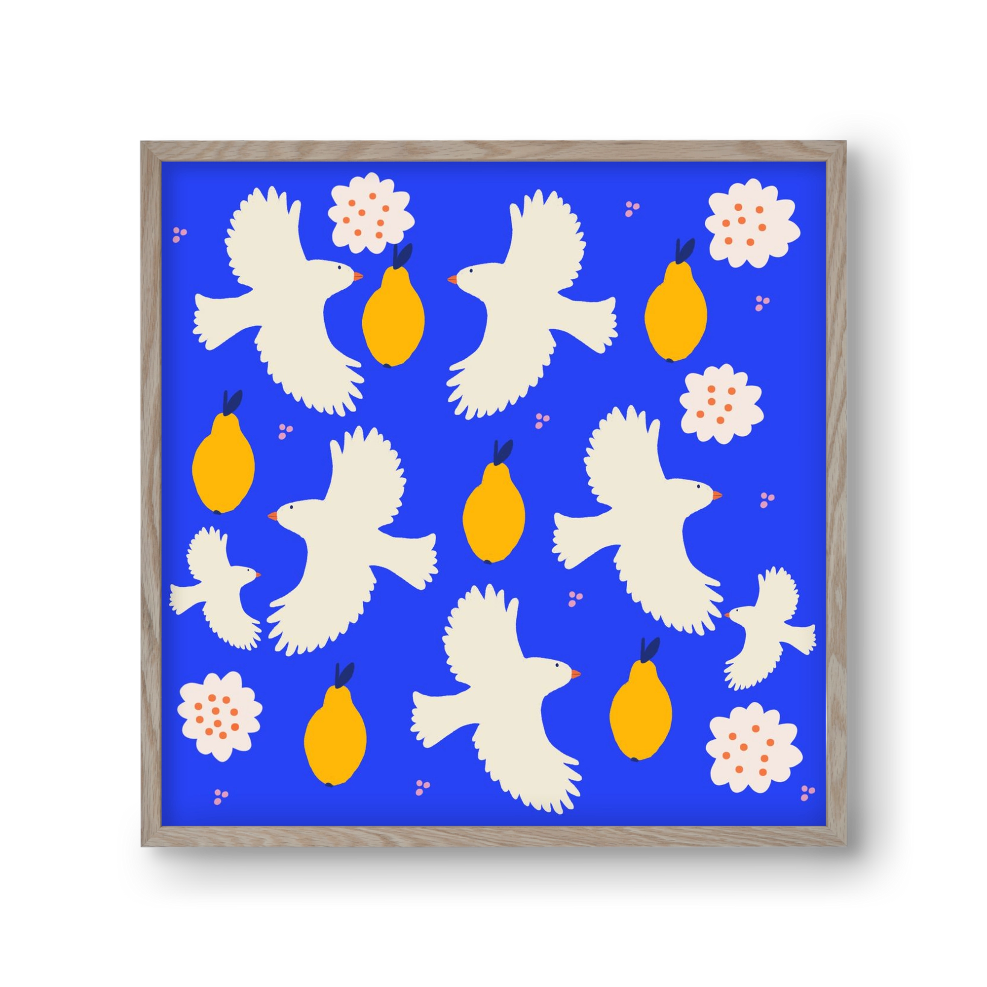 Peace , 30x30 cm (30x30 cm), Tölgy keret