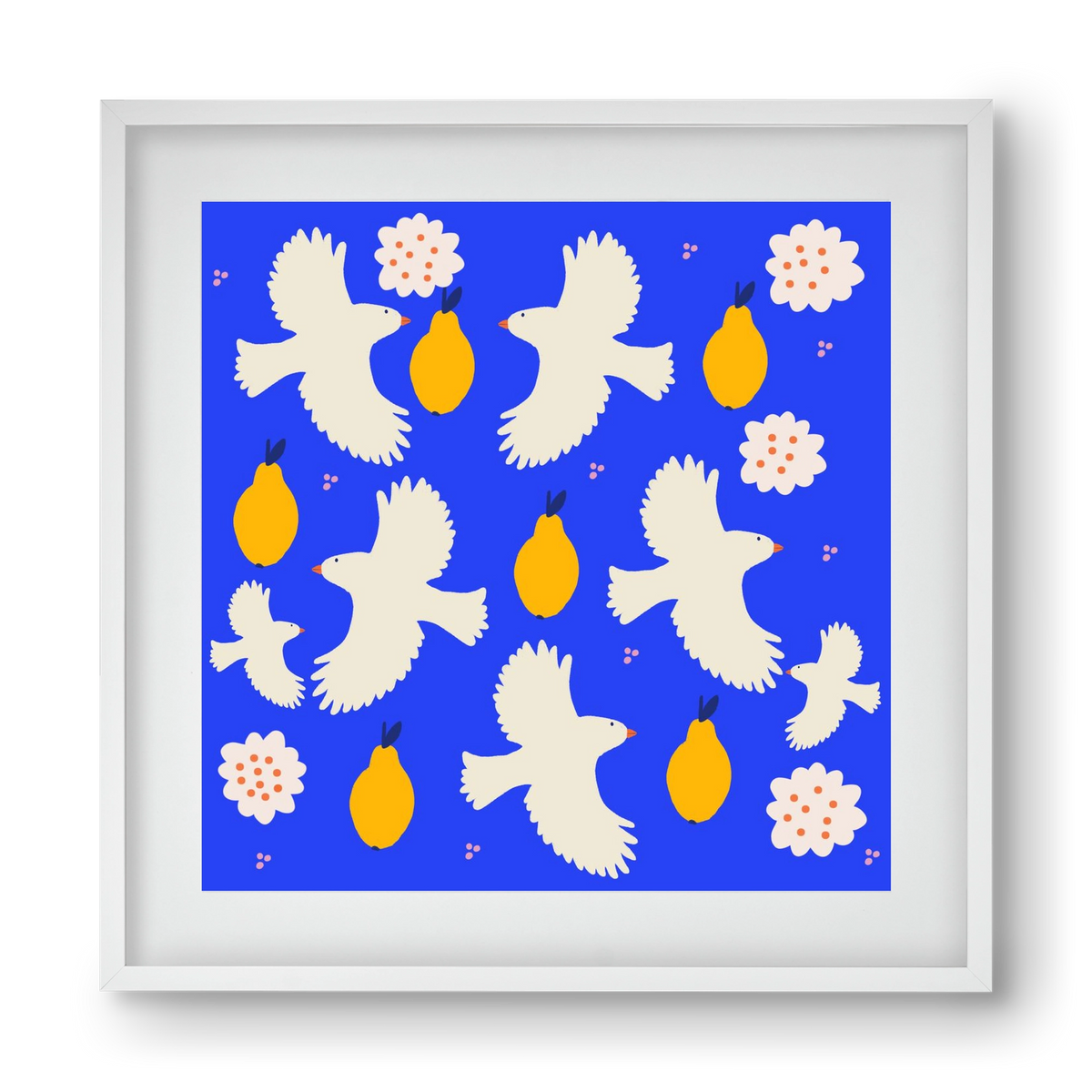 Peace , 40x40 cm (30x30 cm), Fehér keret, paszpartuval