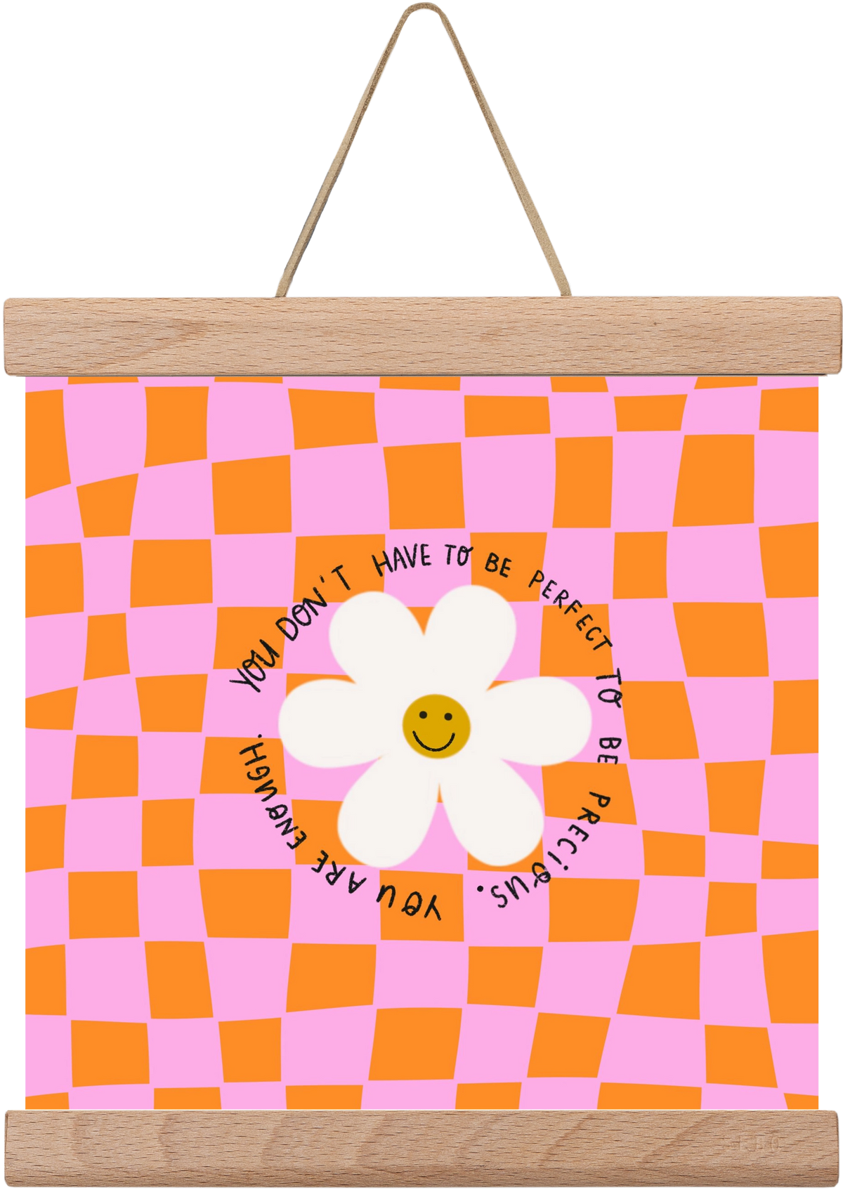 You Don’t Have To Be Perfect , 20x20 cm (20x20 cm), Tölgy akasztó