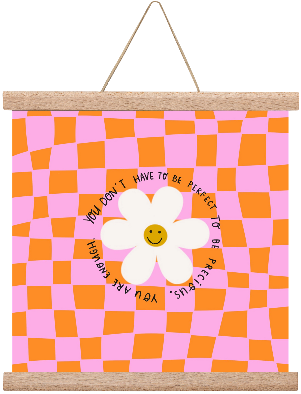 You Don’t Have To Be Perfect , 30x30 cm (30x30 cm), Tölgy akasztó
