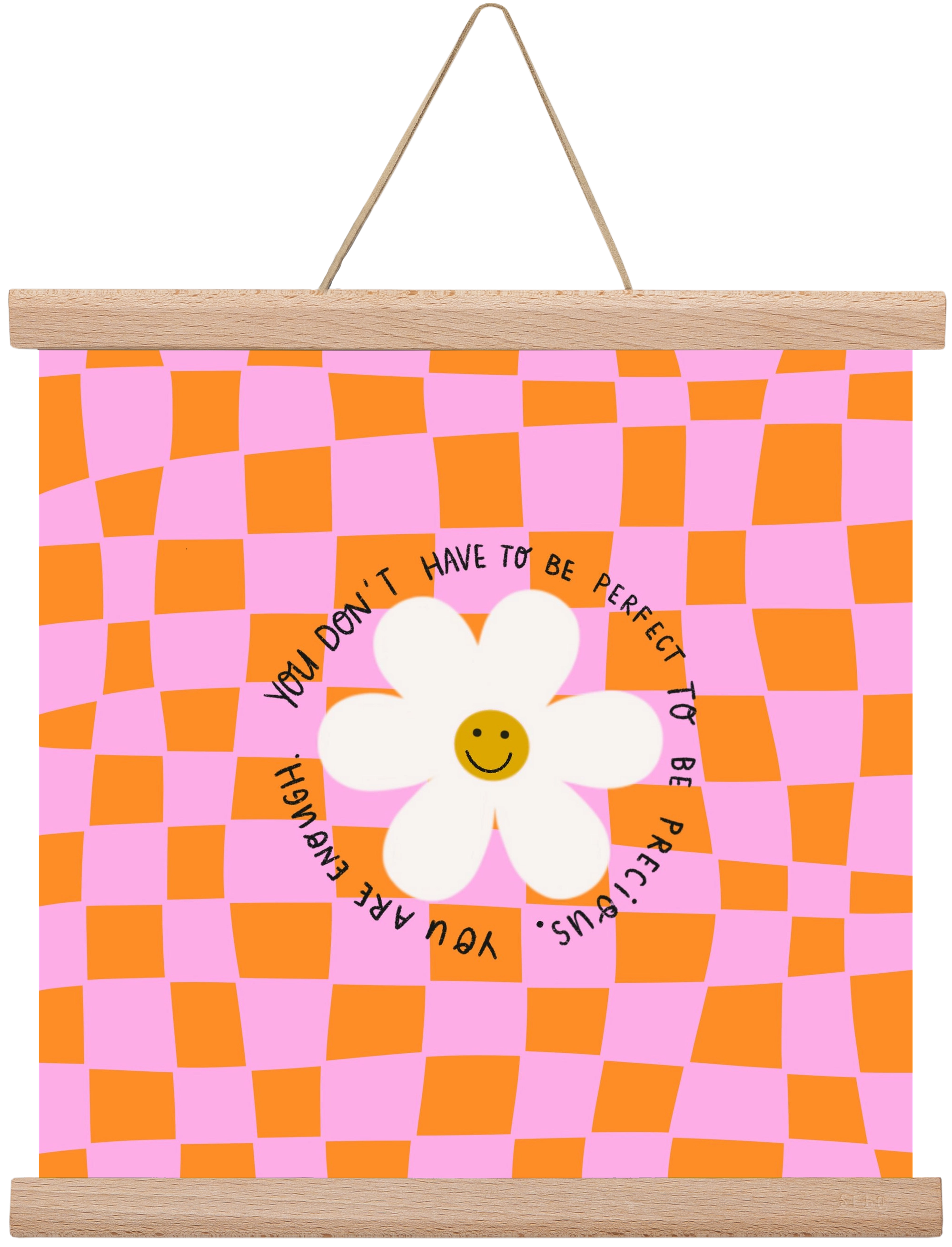 You Don’t Have To Be Perfect , 30x30 cm (30x30 cm), Tölgy akasztó