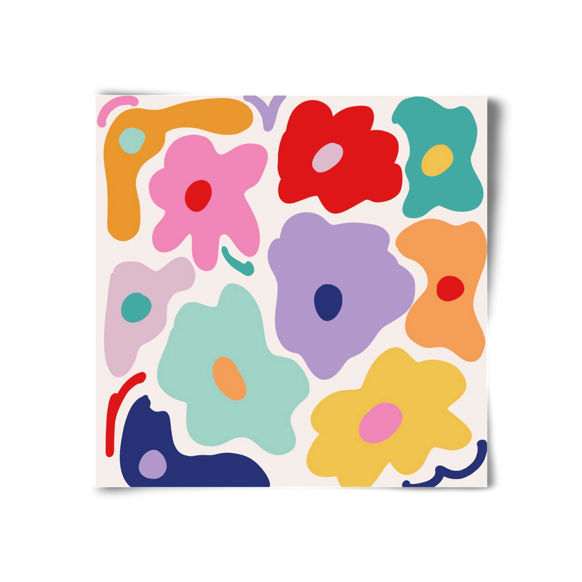 Liquid Flowers , 30x30 cm, Keret nélkül