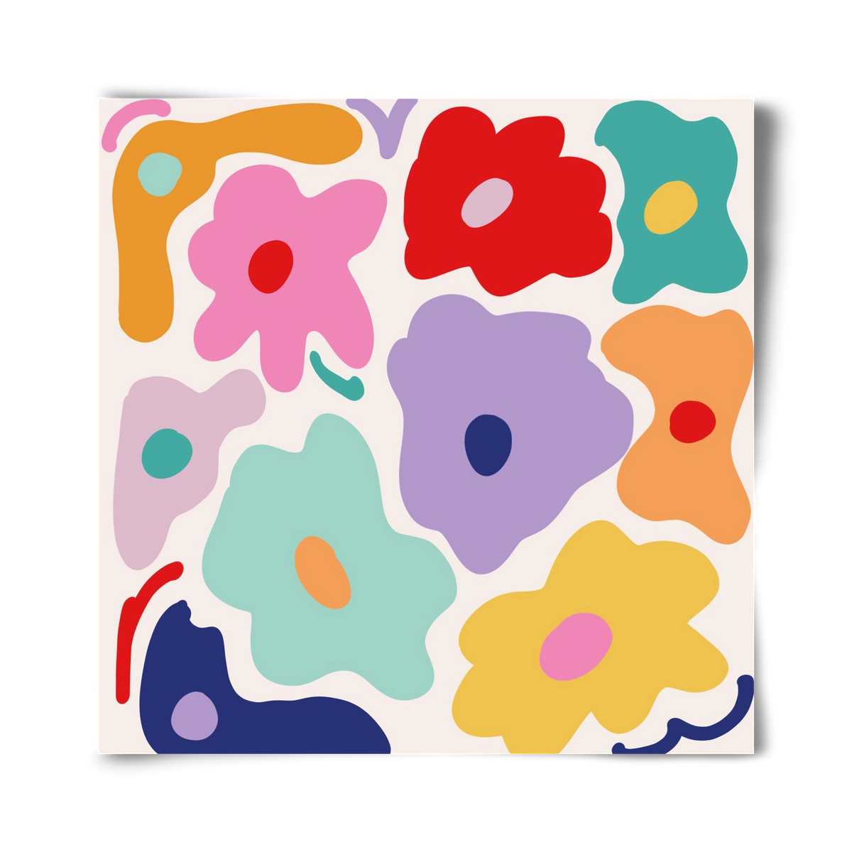 Liquid Flowers , 40x40 cm, Keret nélkül