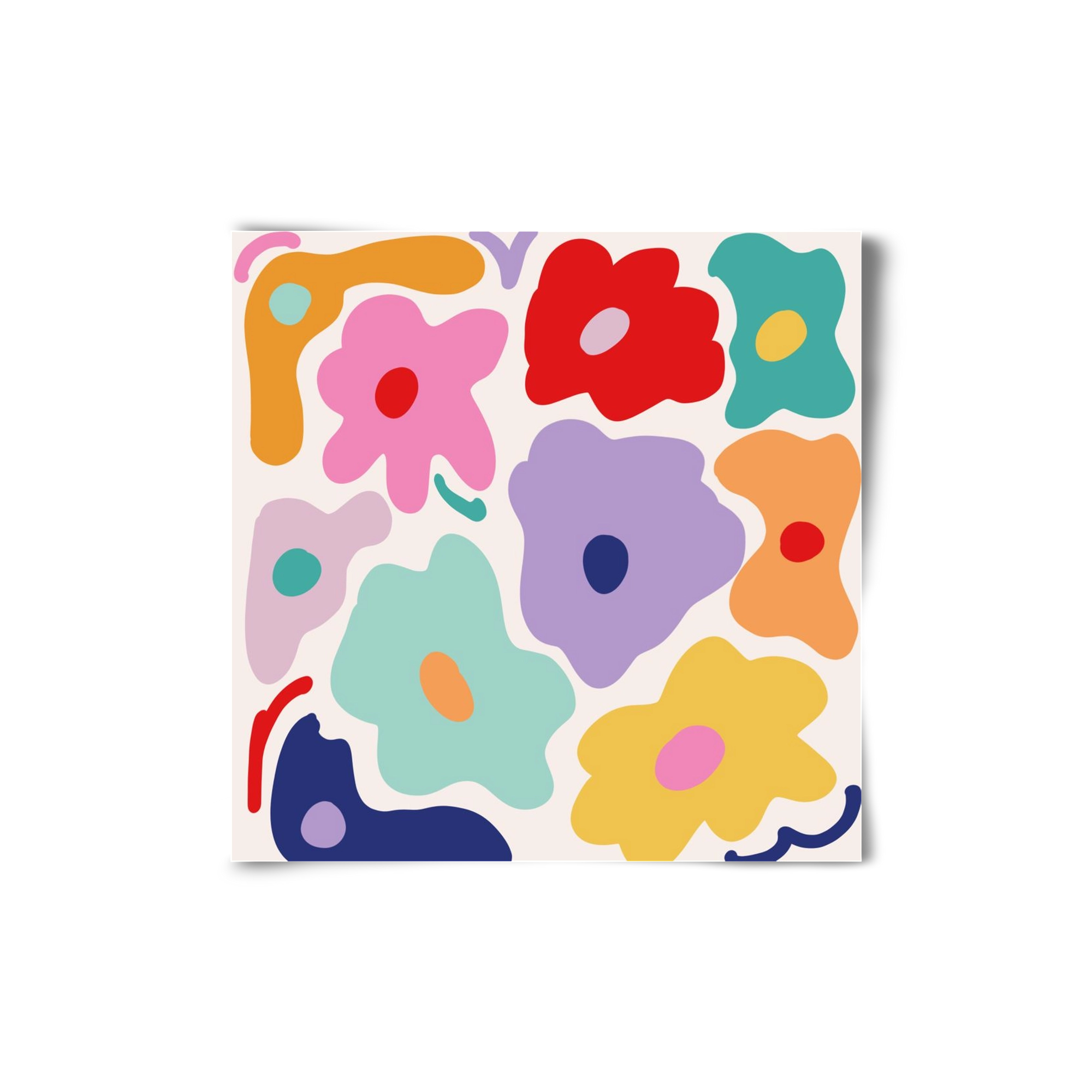 Liquid Flowers , 20x20 cm, Keret nélkül