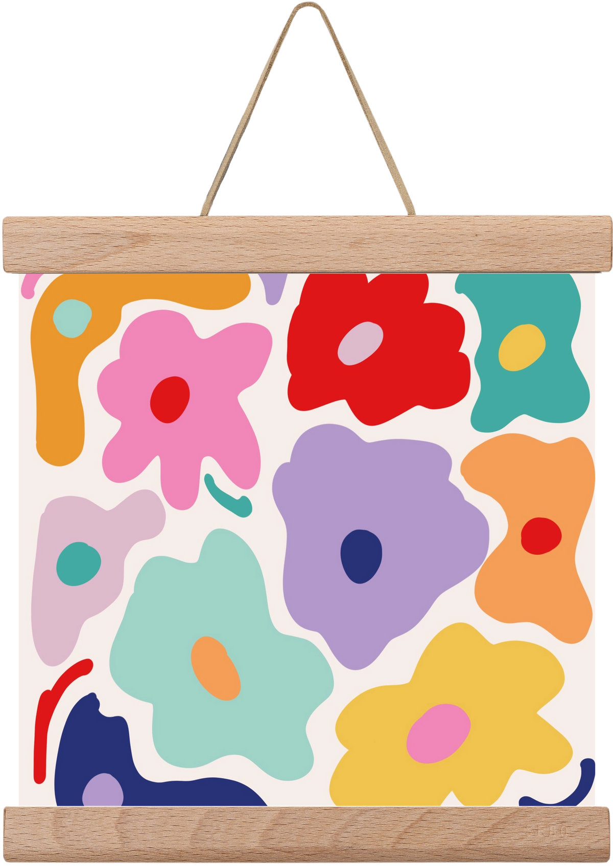 Liquid Flowers , 20x20 cm (20x20 cm), Tölgy akasztó