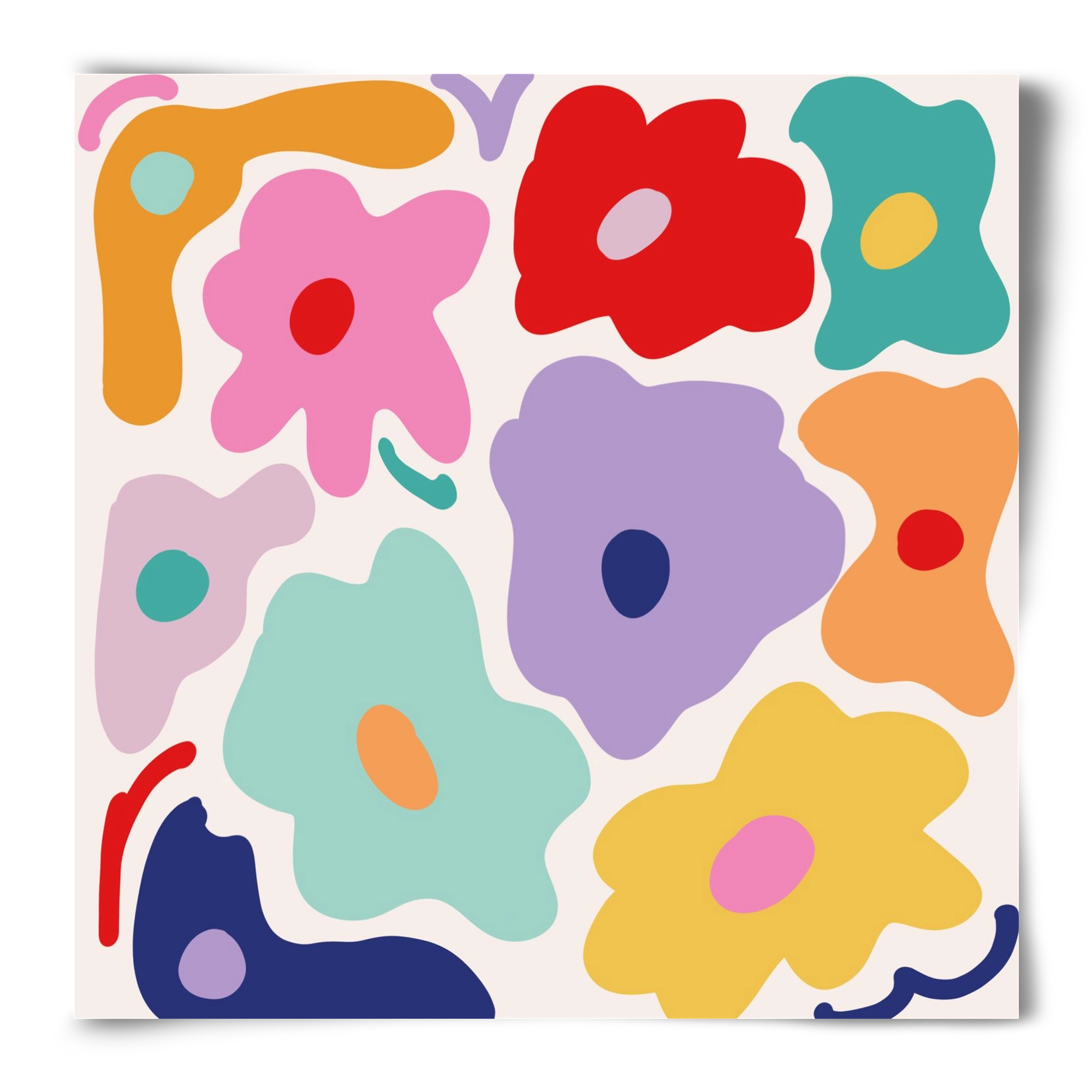 Liquid Flowers , 50x50 cm, Keret nélkül