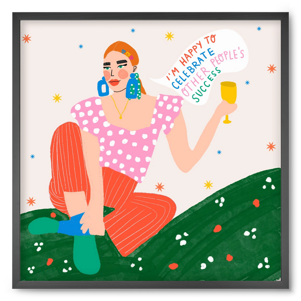 Be Happy For Others , 50x50 cm (50x50 cm), Fekete keret