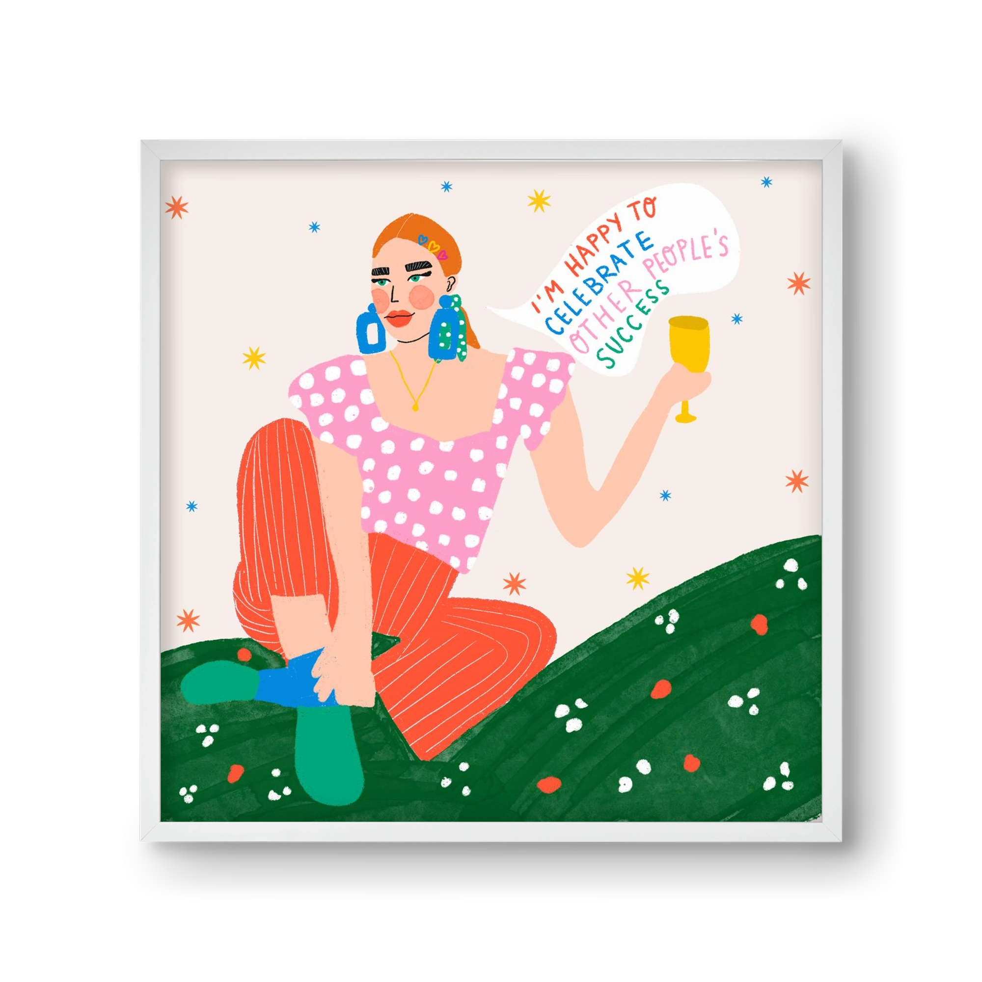 Be Happy For Others , 30x30 cm (30x30 cm), Fehér keret