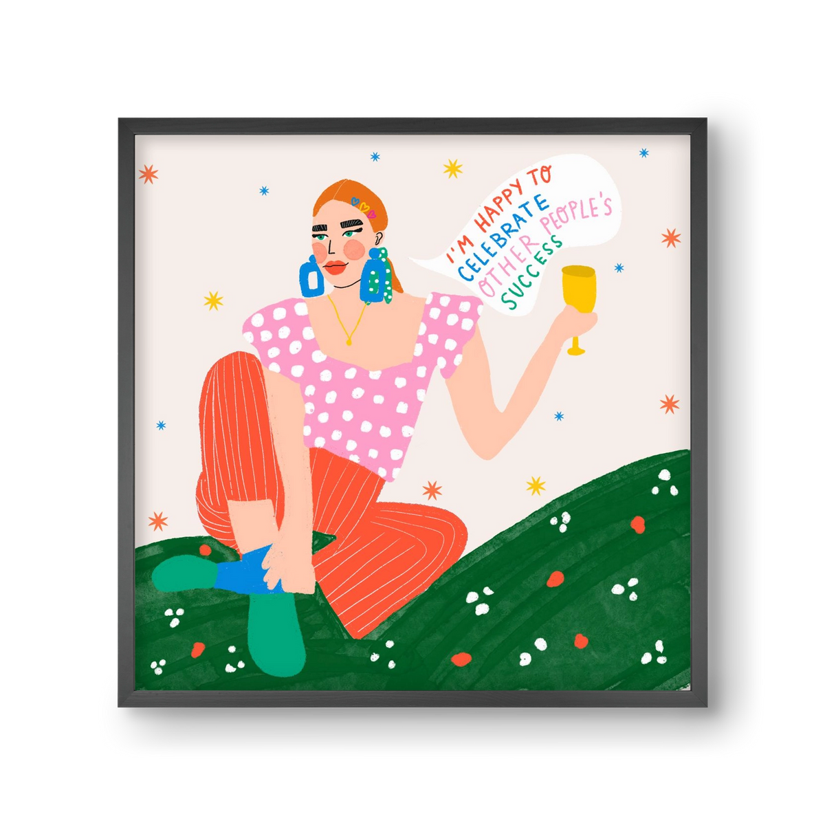 Be Happy For Others , 30x30 cm (30x30 cm), Fekete keret