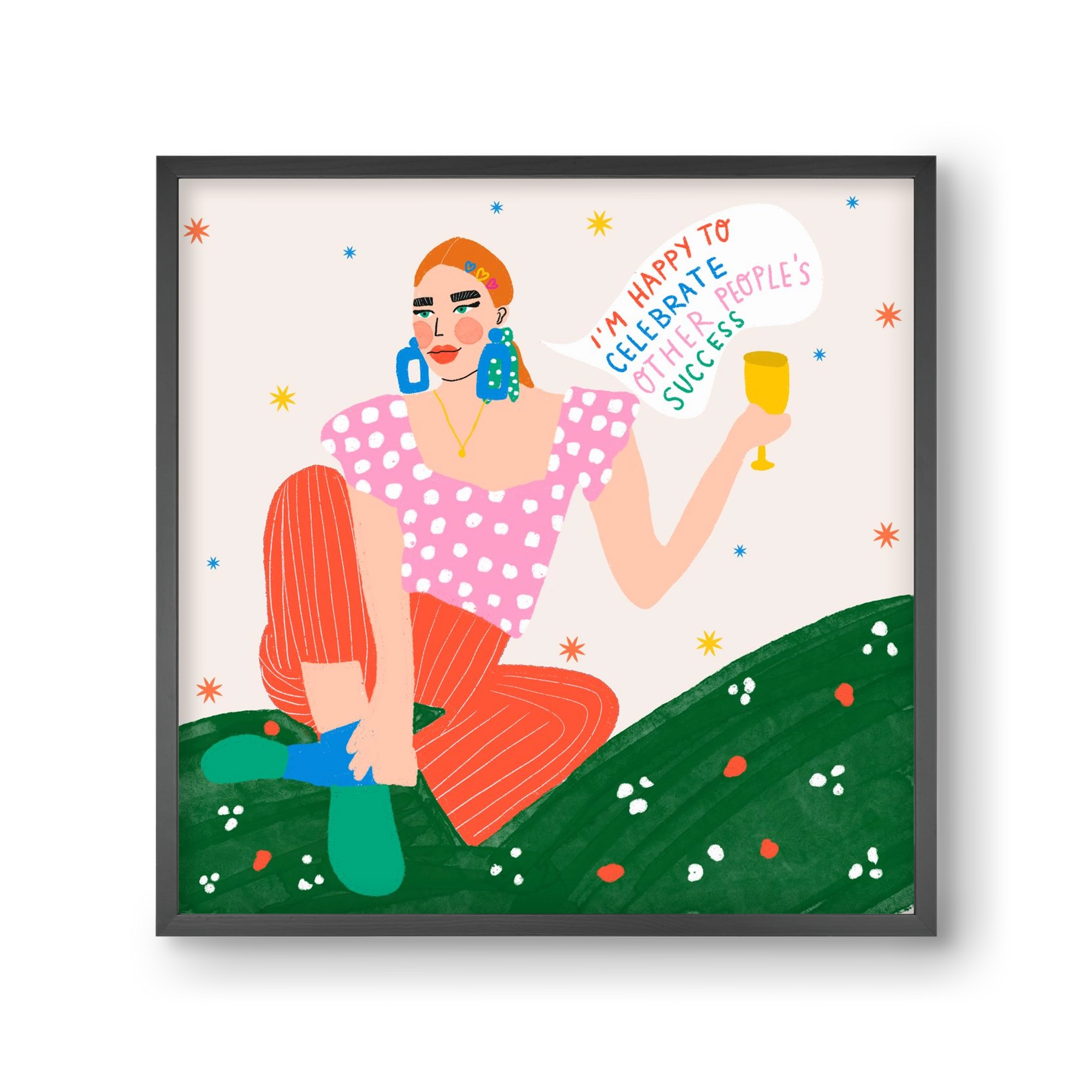 Be Happy For Others , 30x30 cm (30x30 cm), Fekete keret