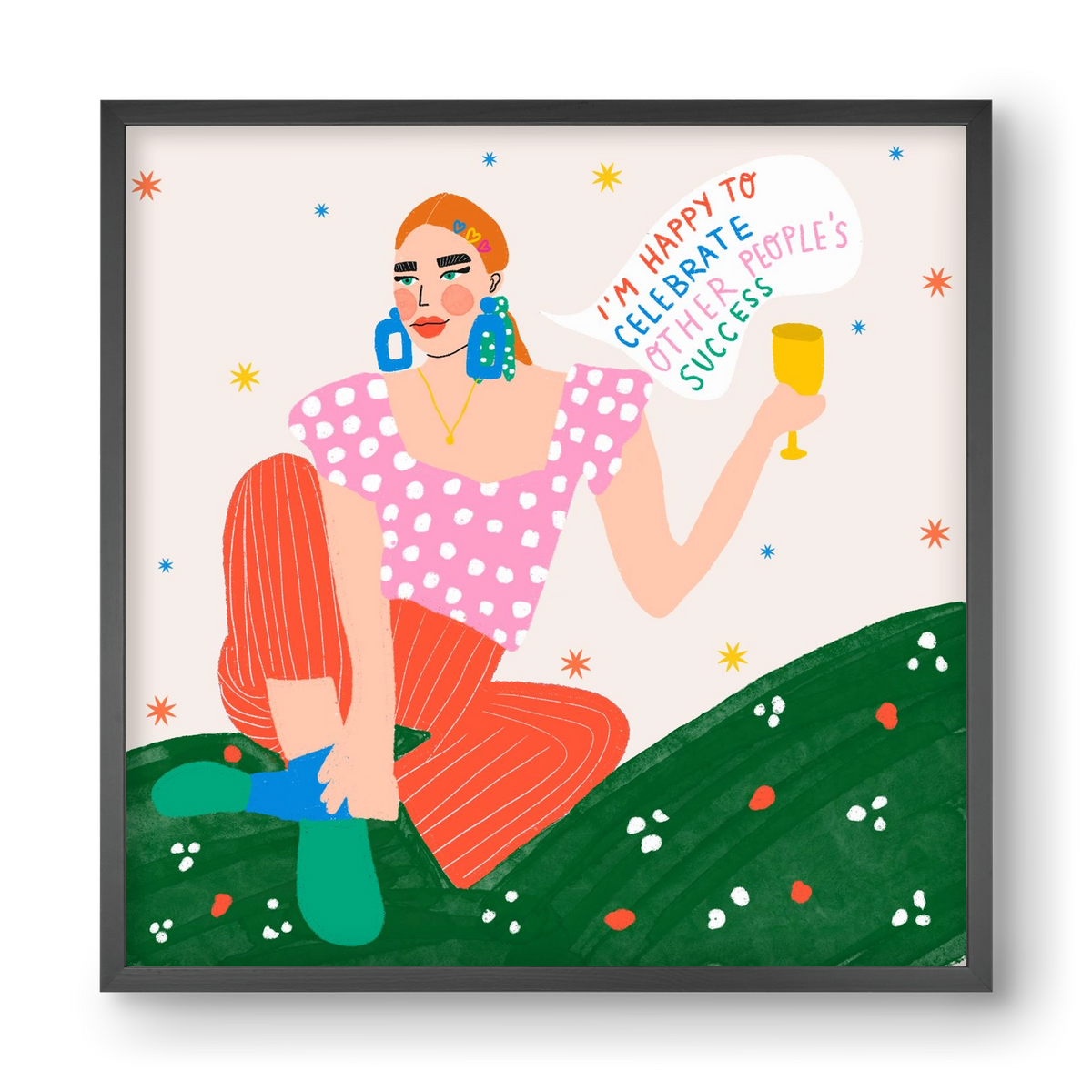 Be Happy For Others , 40x40 cm (40x40 cm), Fekete keret