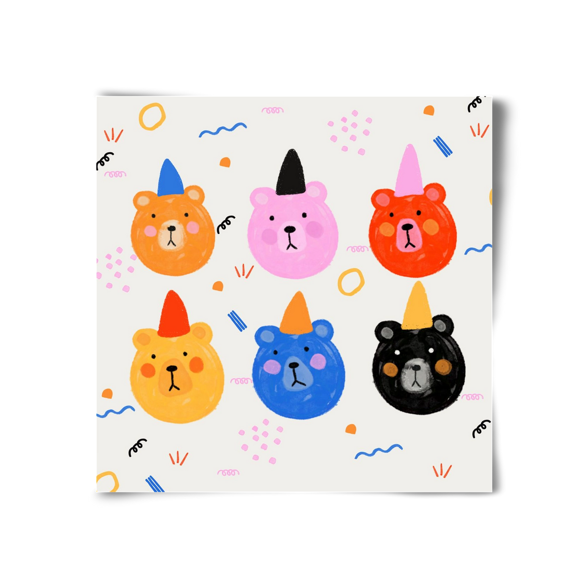 Party Bears , 30x30 cm, Keret nélkül