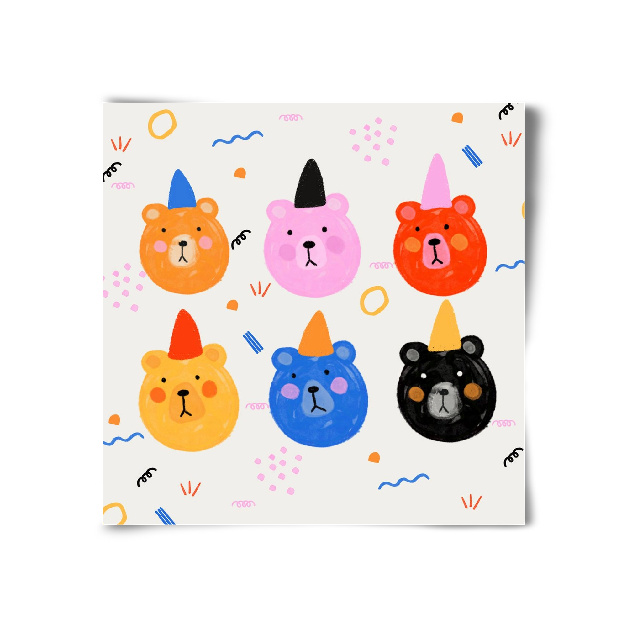 Party Bears , 30x30 cm, Keret nélkül