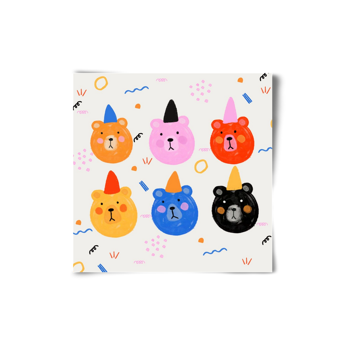 Party Bears , 20x20 cm, Keret nélkül