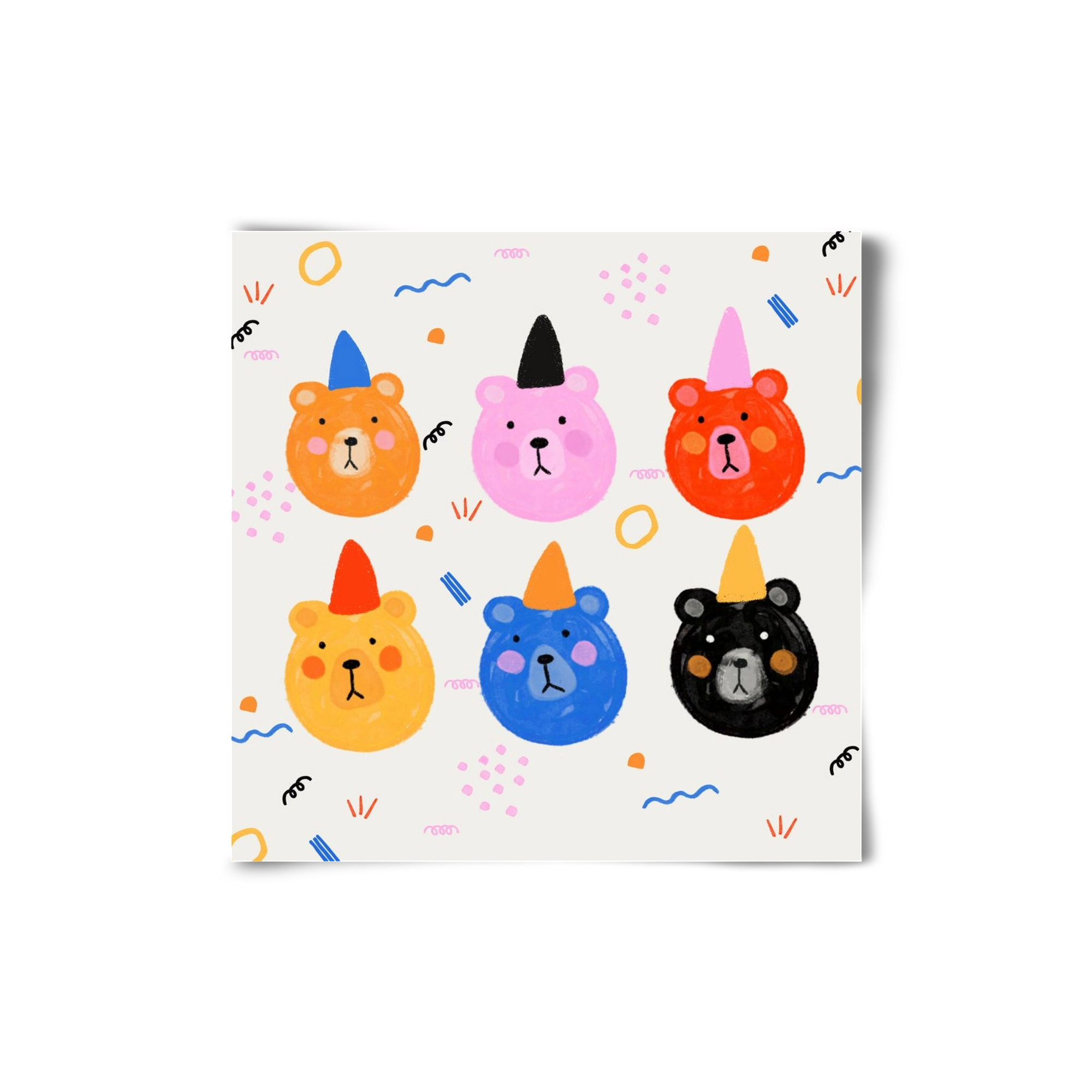 Party Bears , 20x20 cm, Keret nélkül