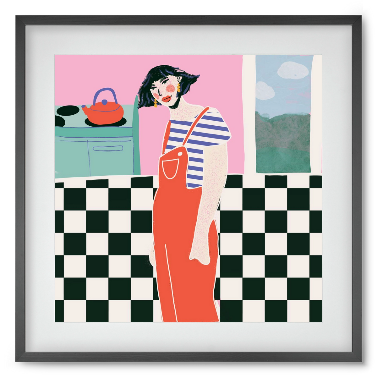 You Look Like You Need A Cuppa, 50x50 cm (40x40 cm), Fekete keret, paszpartuval