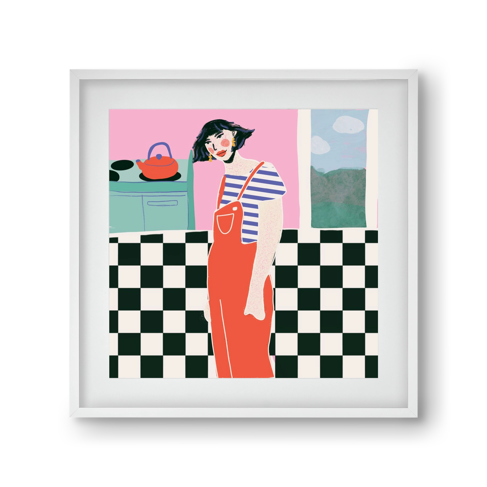 You Look Like You Need A Cuppa, 30x30 cm (20x20 cm), Fehér keret, paszpartuval