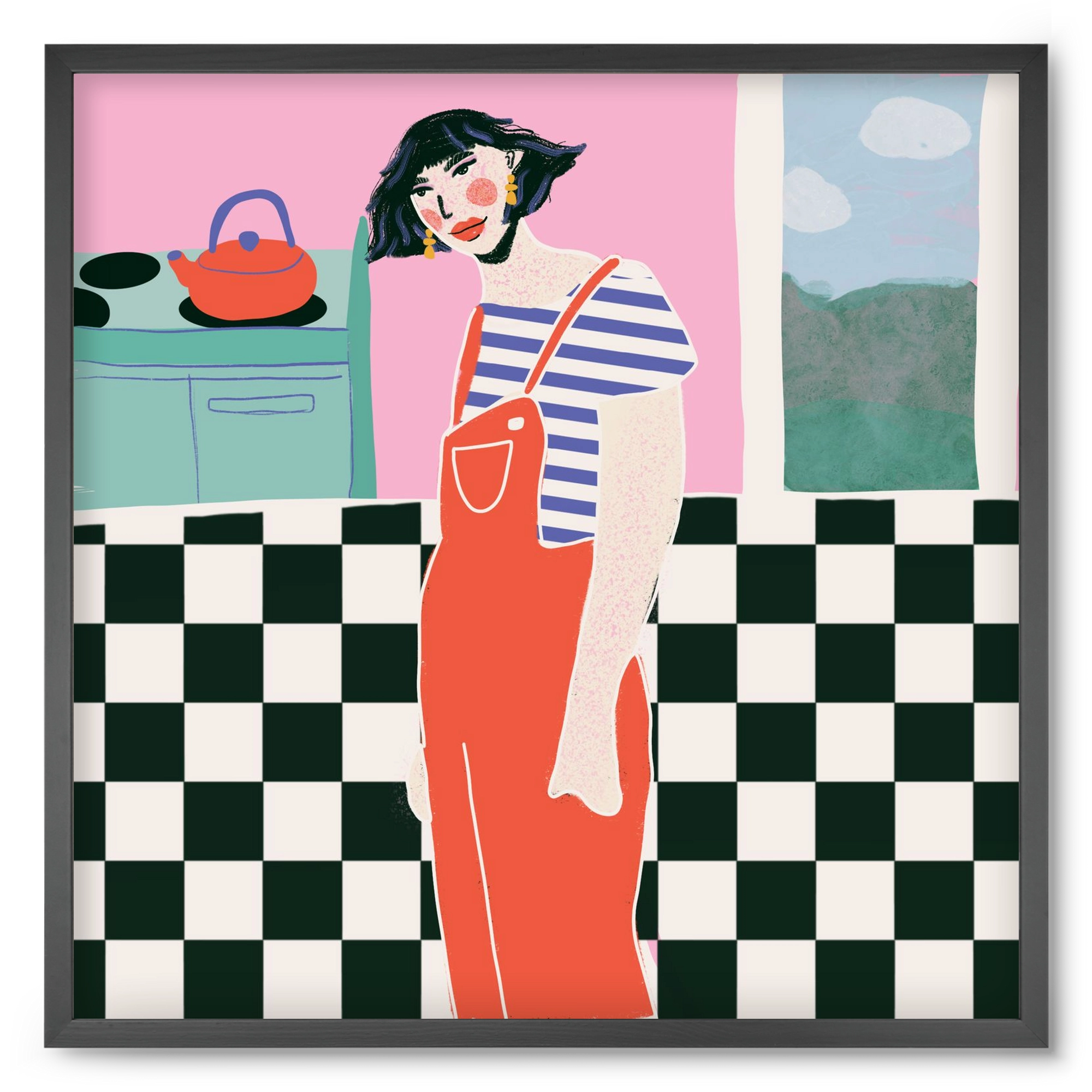 You Look Like You Need A Cuppa, 50x50 cm (50x50 cm), Fekete keret