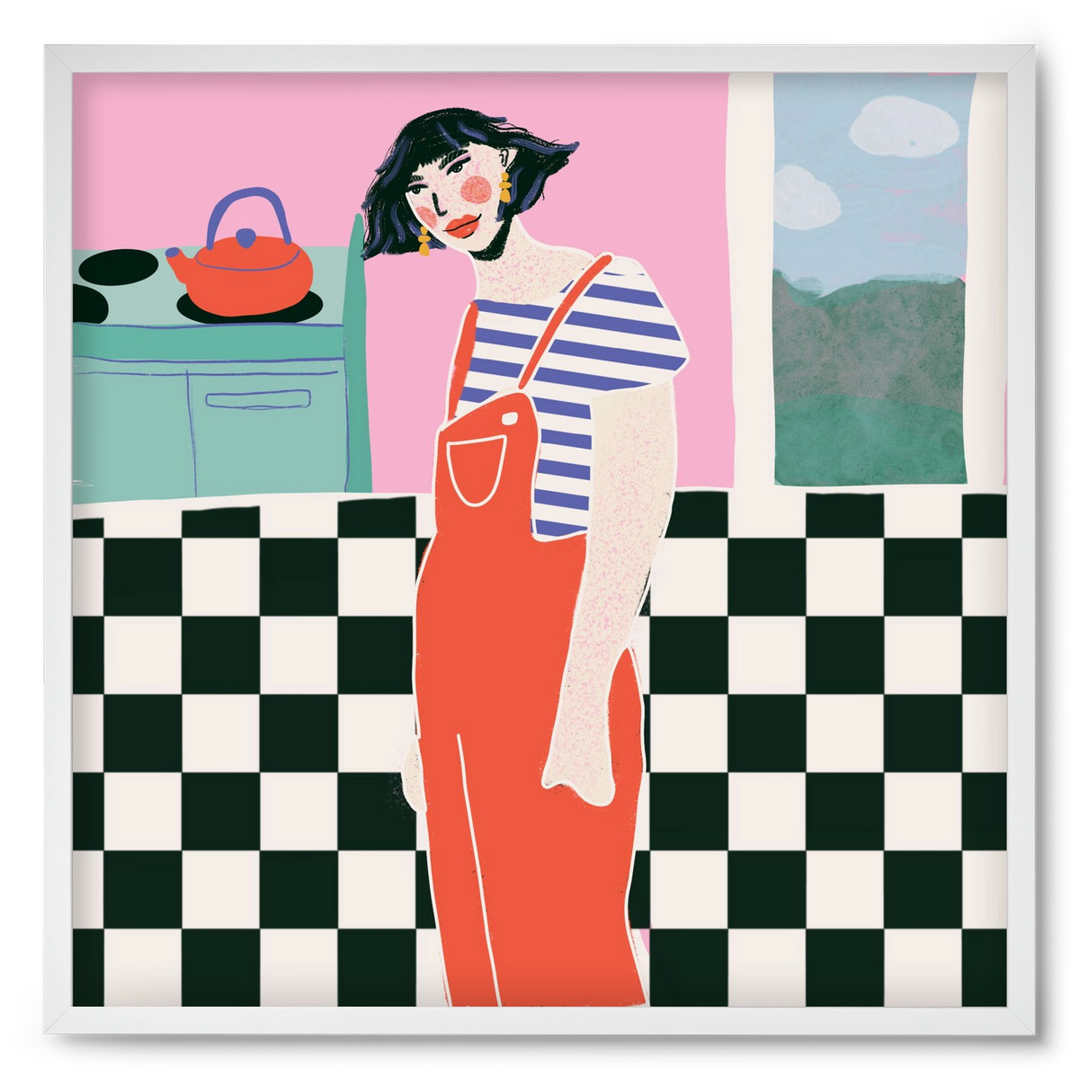 You Look Like You Need A Cuppa, 50x50 cm (50x50 cm), Fehér keret