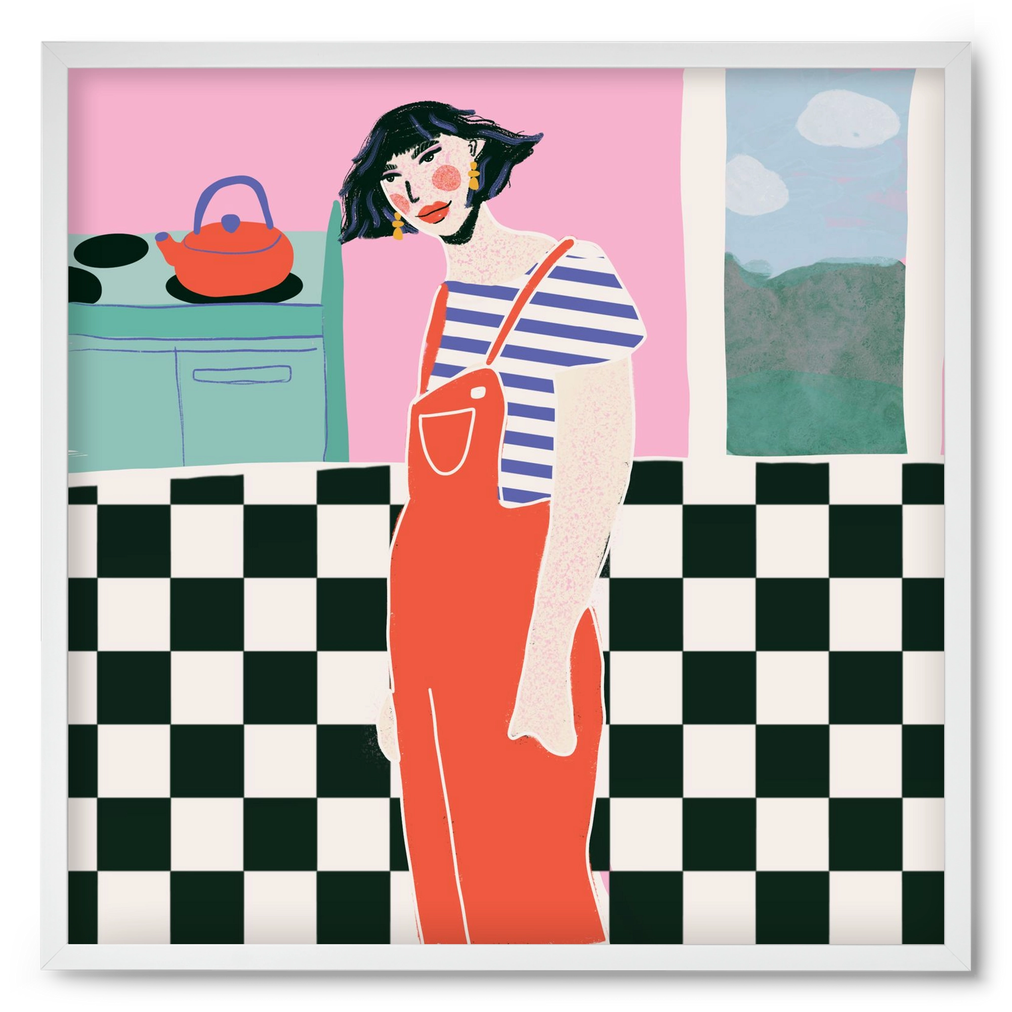 You Look Like You Need A Cuppa, 50x50 cm (50x50 cm), Fehér keret