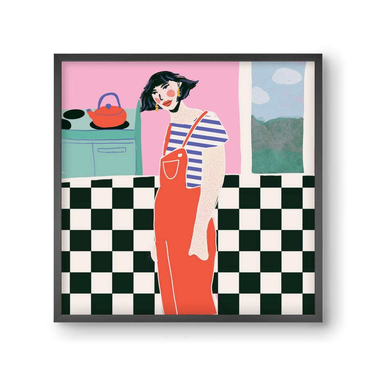 You Look Like You Need A Cuppa, 30x30 cm (30x30 cm), Fekete keret