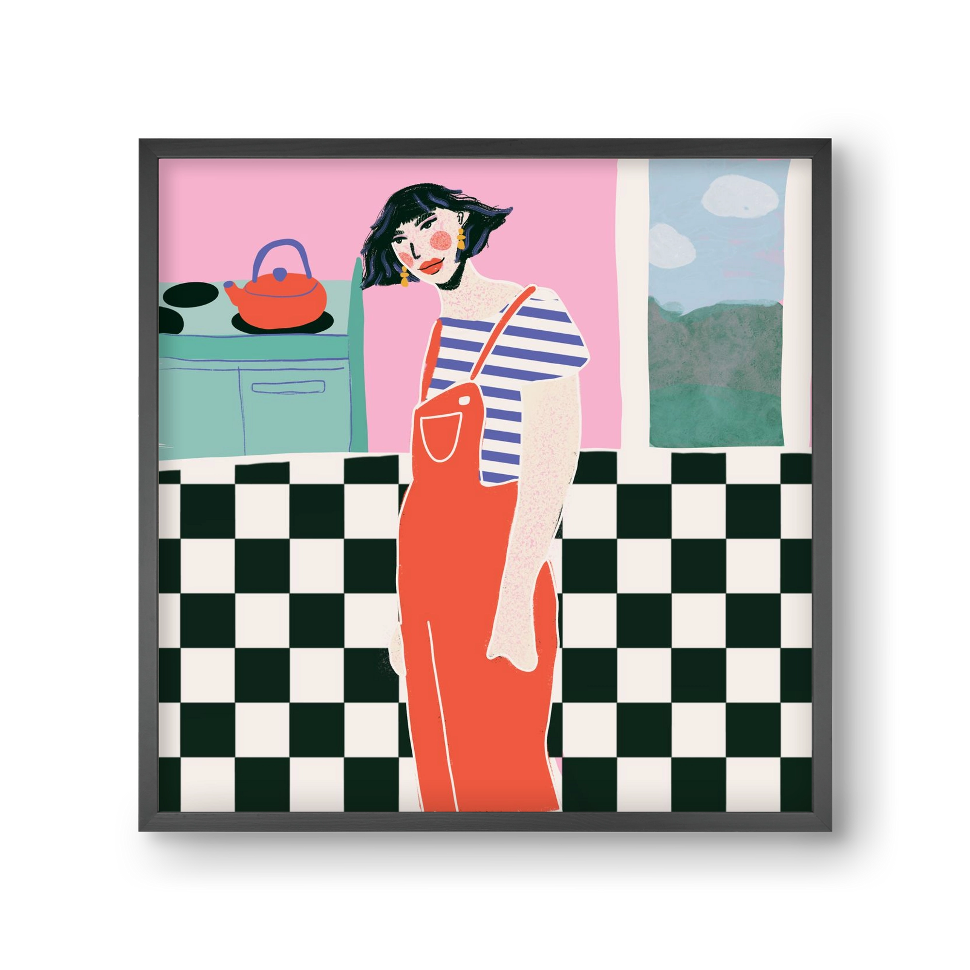 You Look Like You Need A Cuppa, 30x30 cm (30x30 cm), Fekete keret