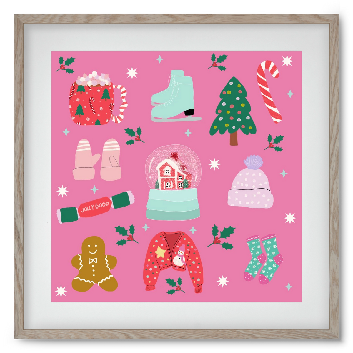 Cozy Season , 50x50 cm (40x40 cm), Tölgy keret, paszpartuval