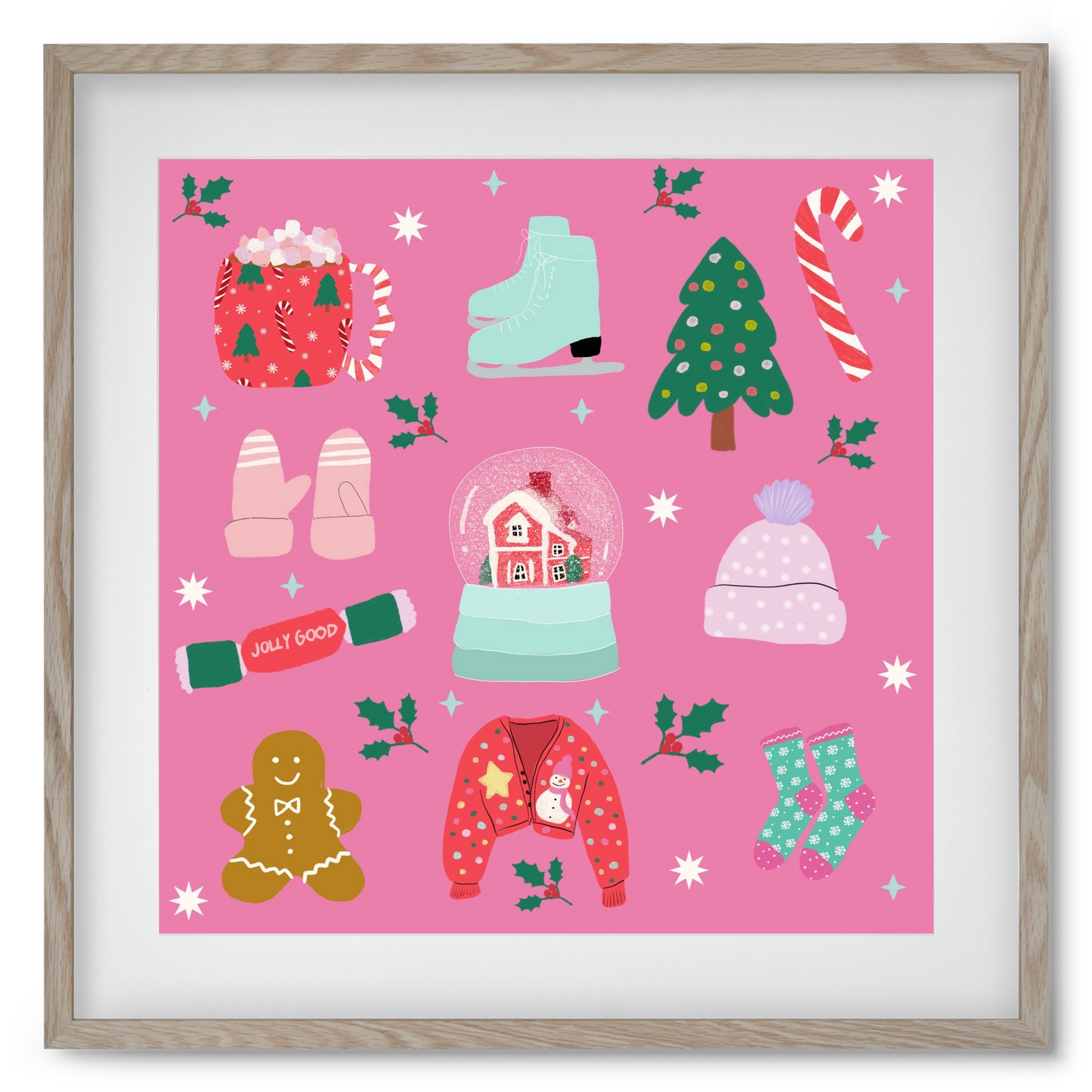 Cozy Season , 50x50 cm (40x40 cm), Tölgy keret, paszpartuval