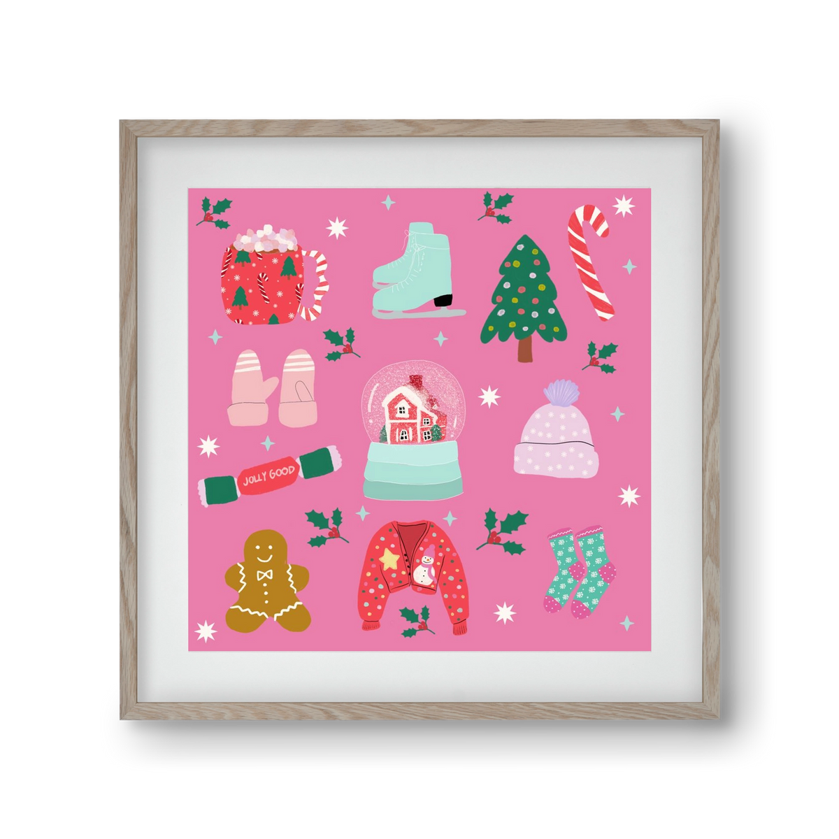 Cozy Season , 30x30 cm (20x20 cm), Tölgy keret, paszpartuval