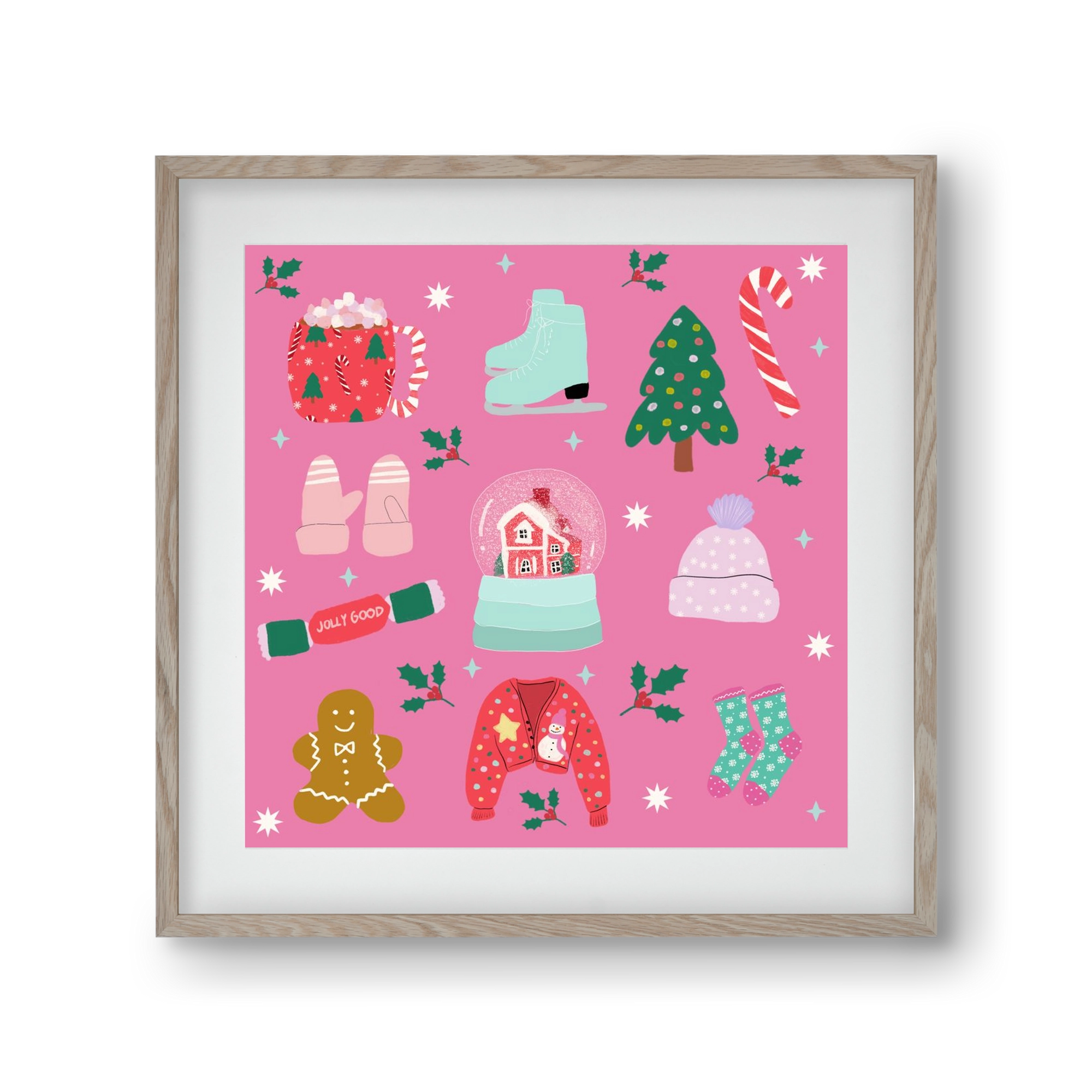 Cozy Season , 30x30 cm (20x20 cm), Tölgy keret, paszpartuval