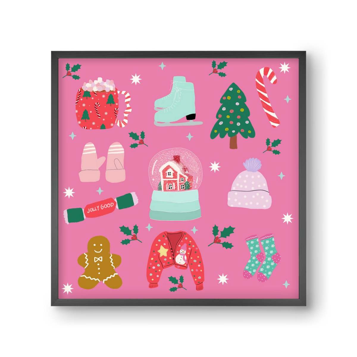 Cozy Season , 30x30 cm (30x30 cm), Fekete keret