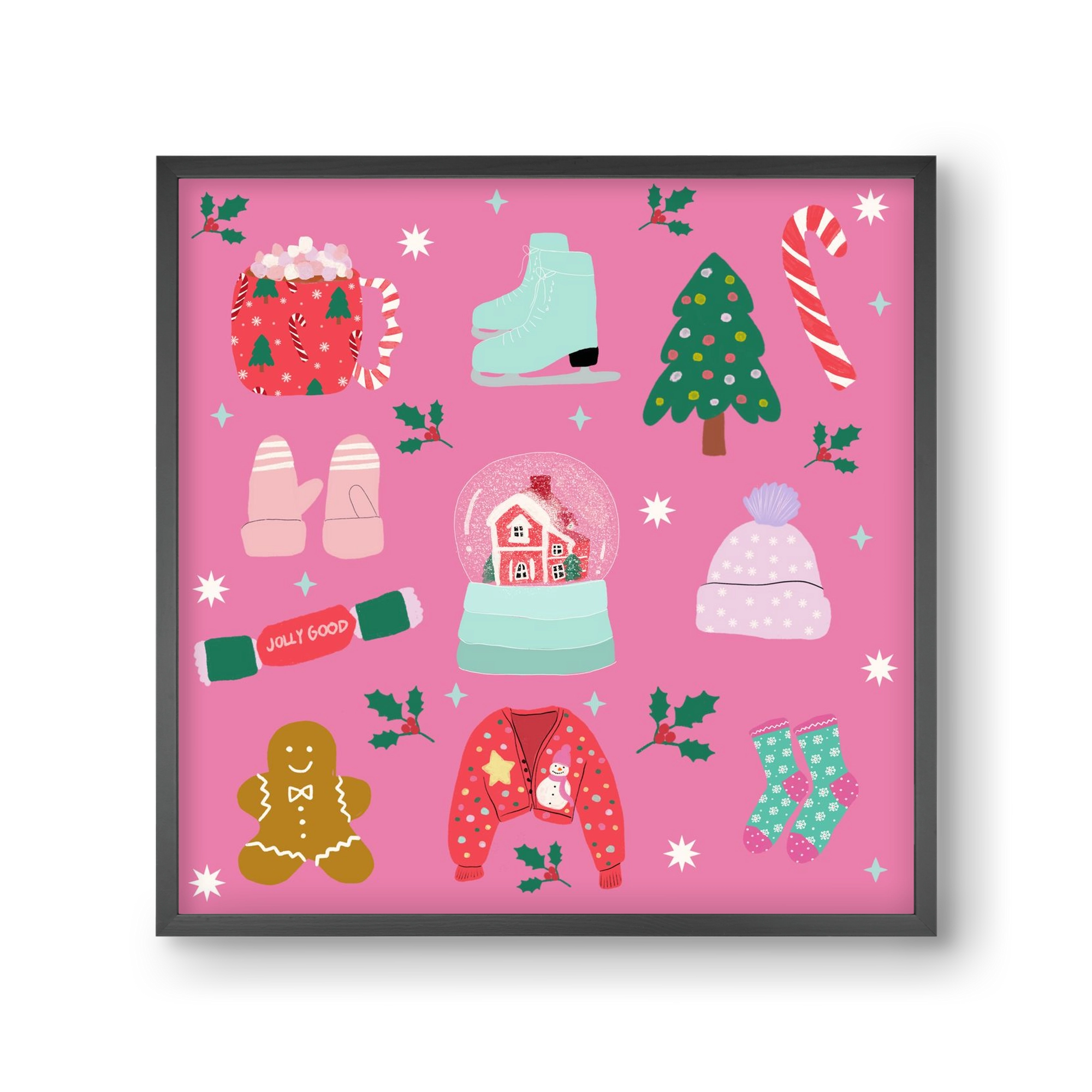 Cozy Season , 30x30 cm (30x30 cm), Fekete keret