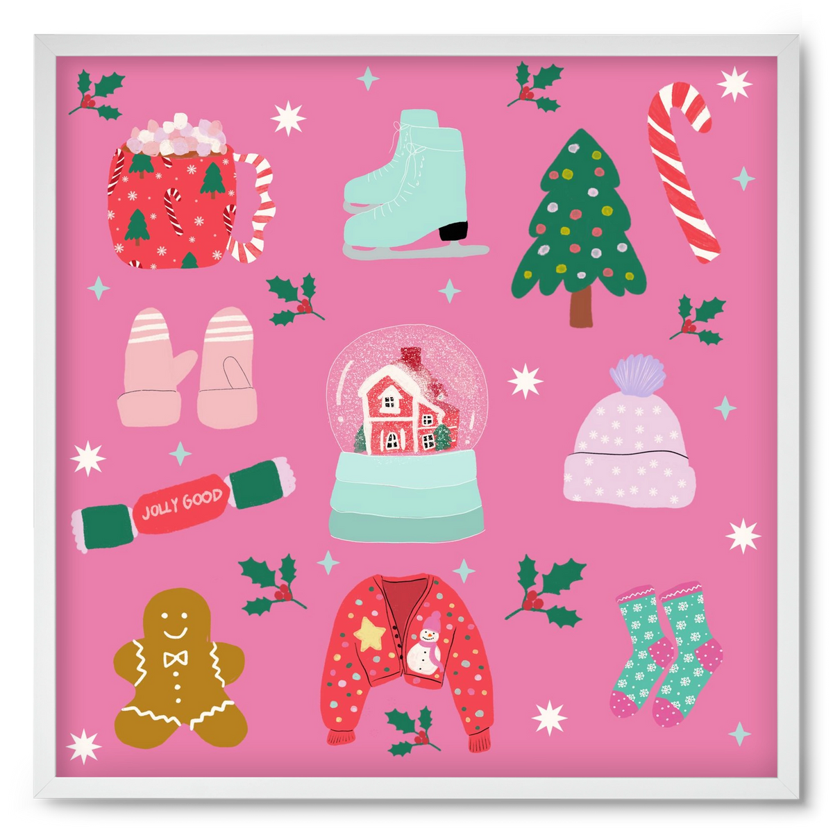 Cozy Season , 50x50 cm (50x50 cm), Fehér keret