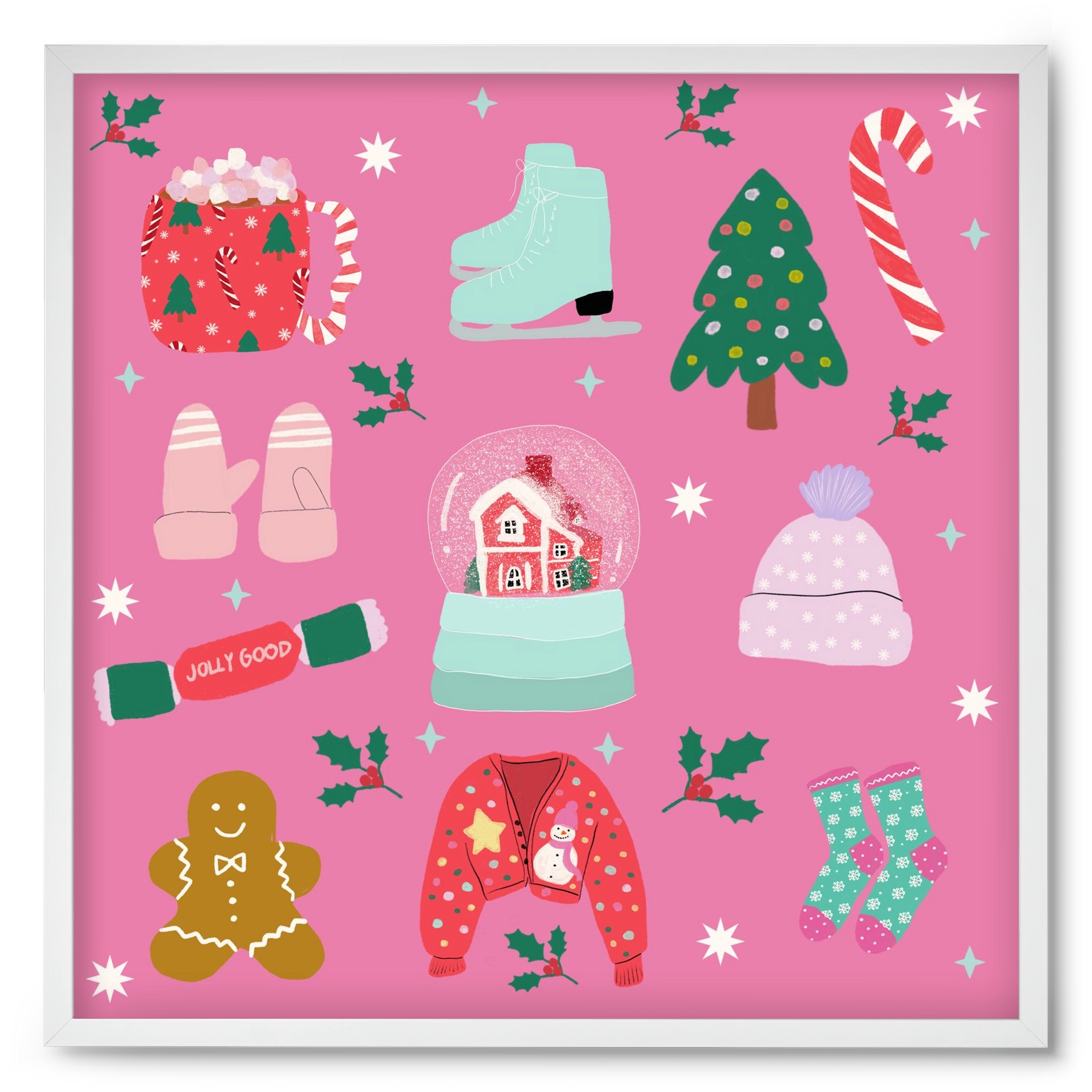 Cozy Season , 50x50 cm (50x50 cm), Fehér keret